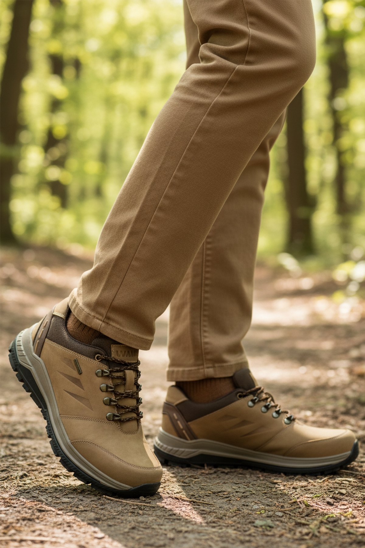 Kum Hakiki Deri Bağcıklı Su İtici Erkek Outdoor Ayakkabı - Görsel 4