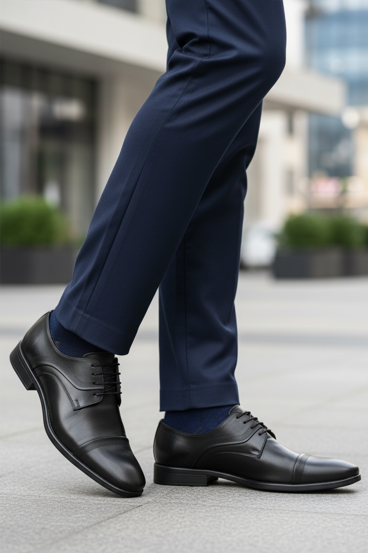 Aspor Siyah Hakiki Deri Bağcıklı Erkek Klasik Ayakkabı - Görsel 4