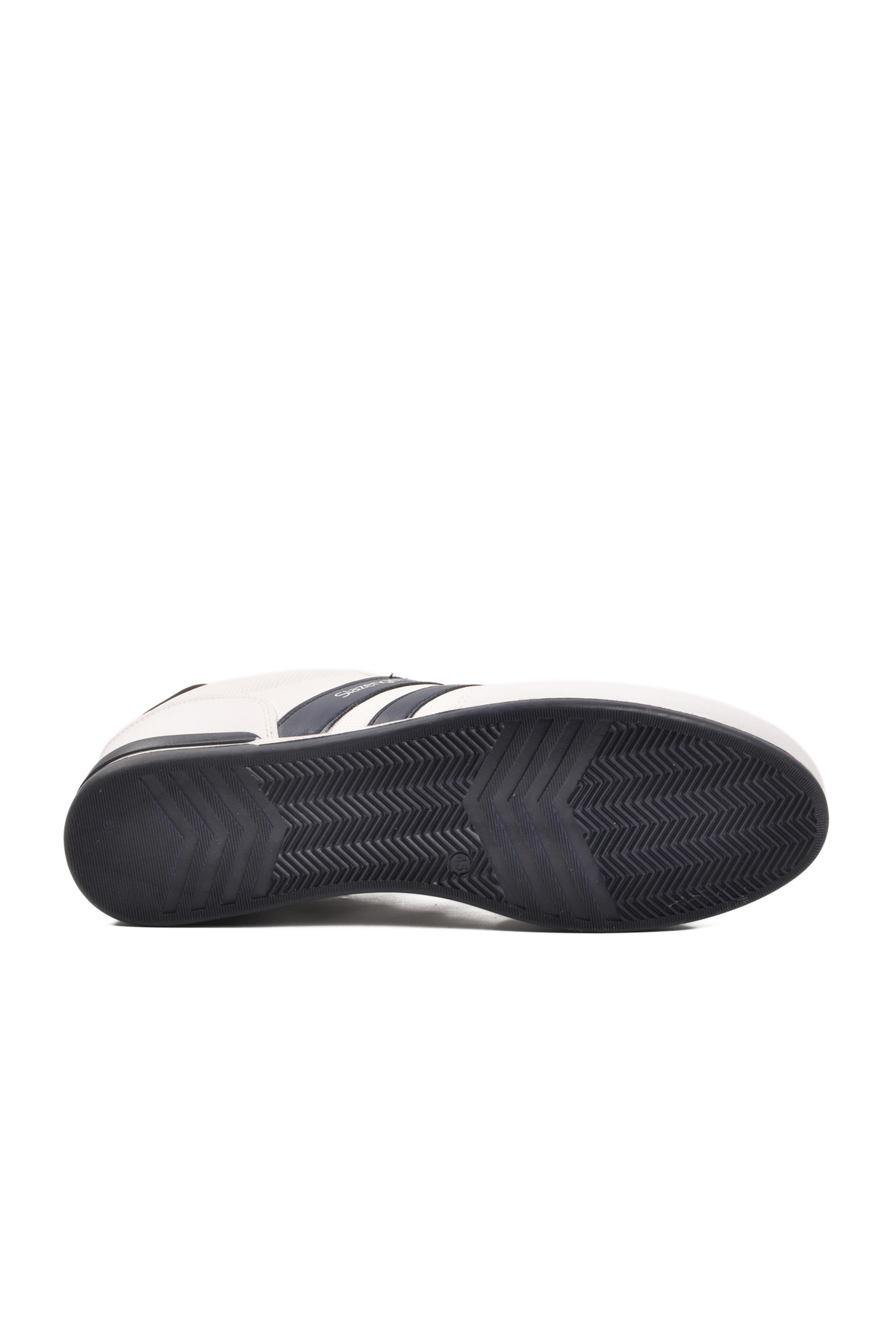 Beyaz Lacivert Büyük Numara Bağcıklı Erkek Spor Ayakkabı - Görsel 6