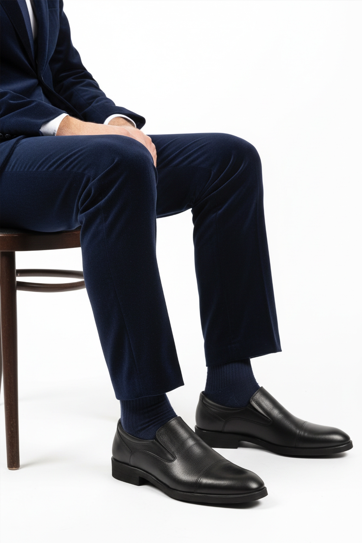 Aspor Siyah Hakiki Deri Bağcıksız Erkek Klasik Ayakkabı - Görsel 2