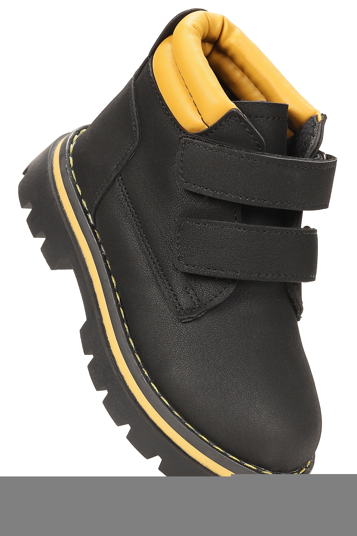 Azka Cırtlı Kız Çocuk Bot Ayakkabı Siyah - Sarı - Görsel 5