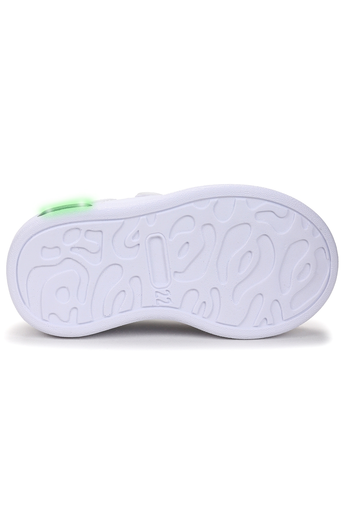 Tinsa Günlük Cırtlı Işıklı Kız Bebek Spor Ayakkabı Beyaz - Beyaz - Görsel 6