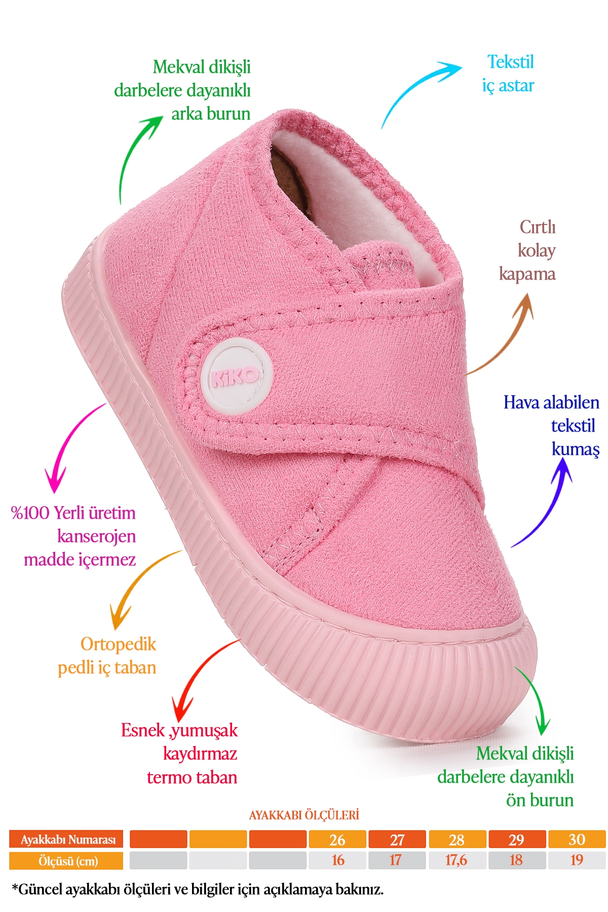 Petri Günlük Kız Çocuk Ev Okul Kreş Panduf Pembe - Görsel 3