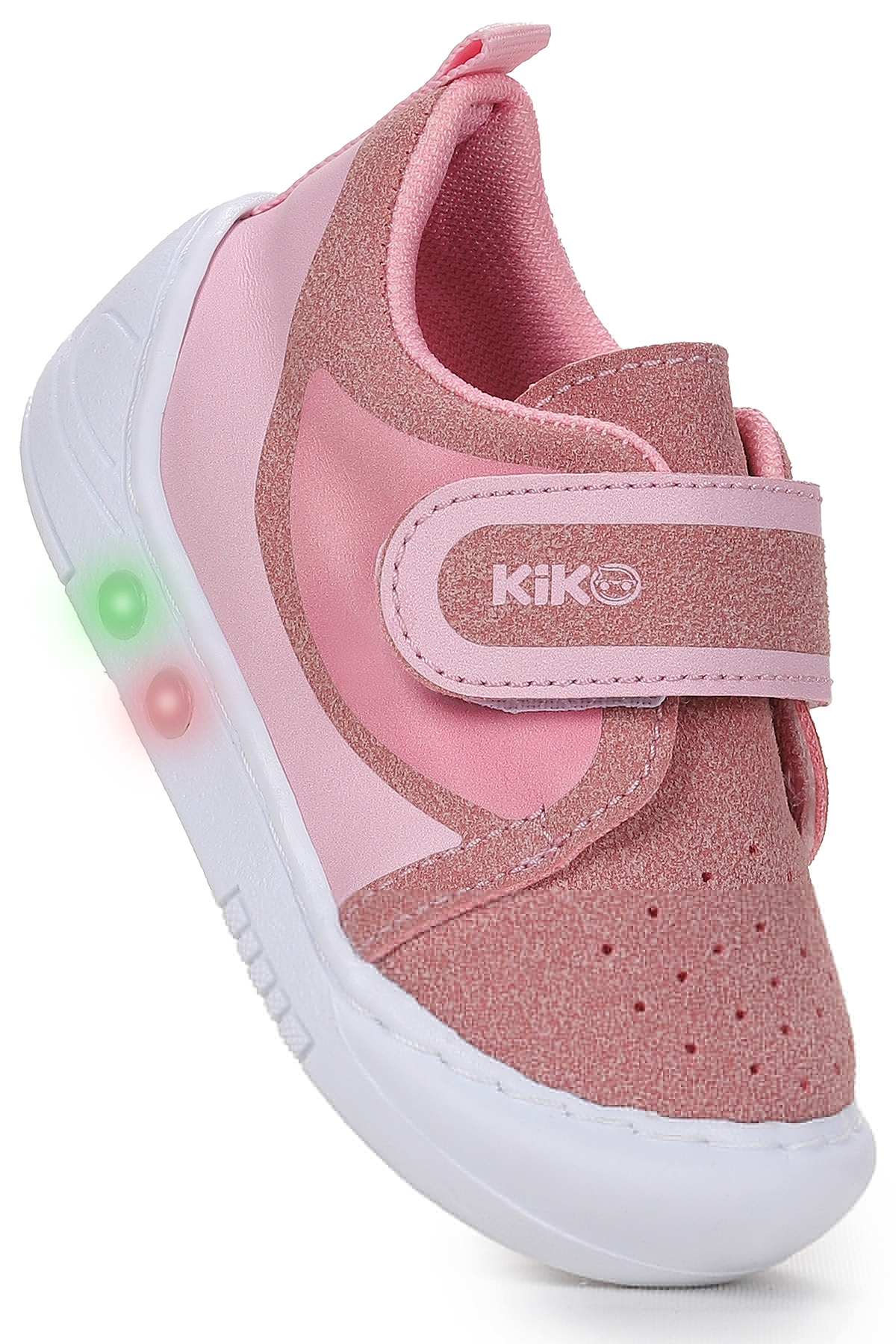 Kugan Cırtlı Işıklı Kız Bebek Yürüyüş Spor Ayakkabı Pembe - Görsel 4