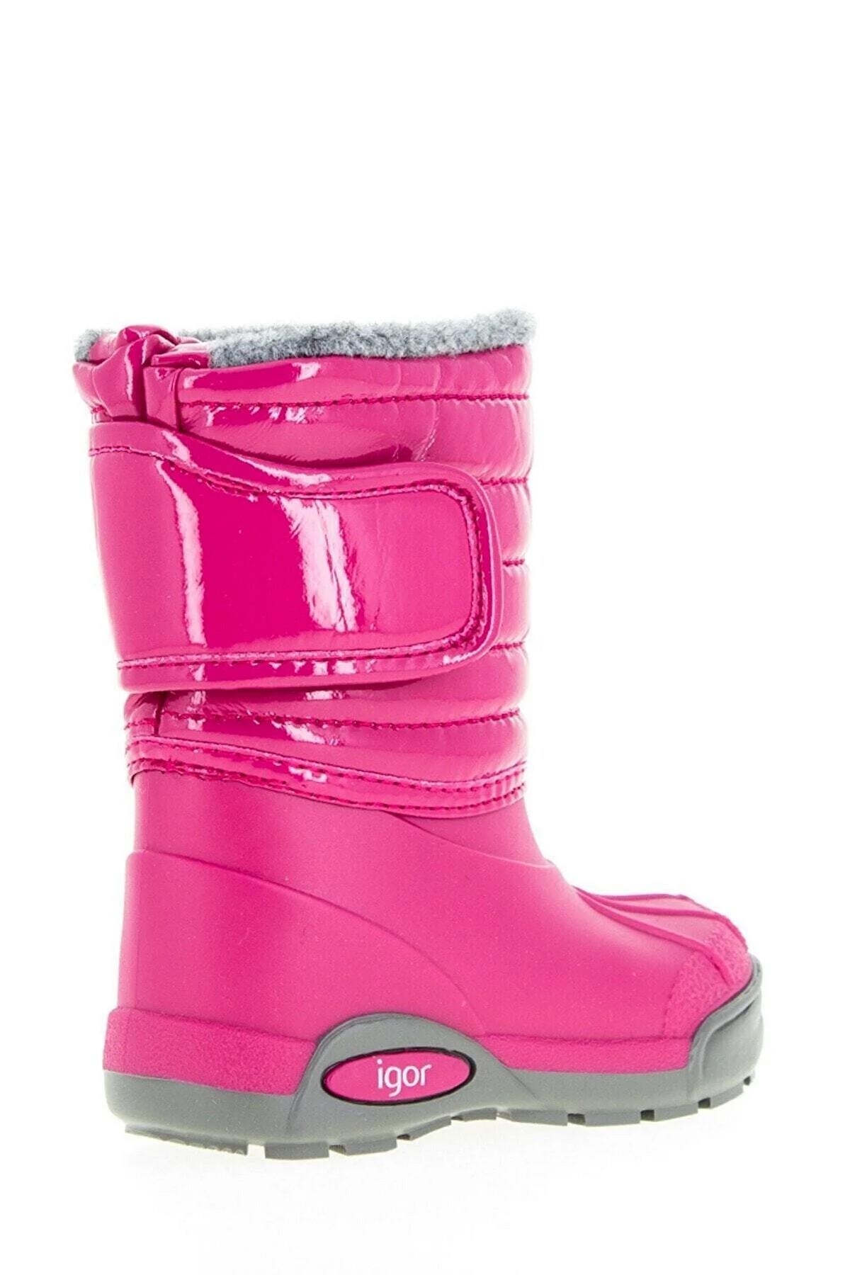 W10168-007 Topo Ski Charol Kız Çocuk Yağmur Çizmesi - Görsel 4