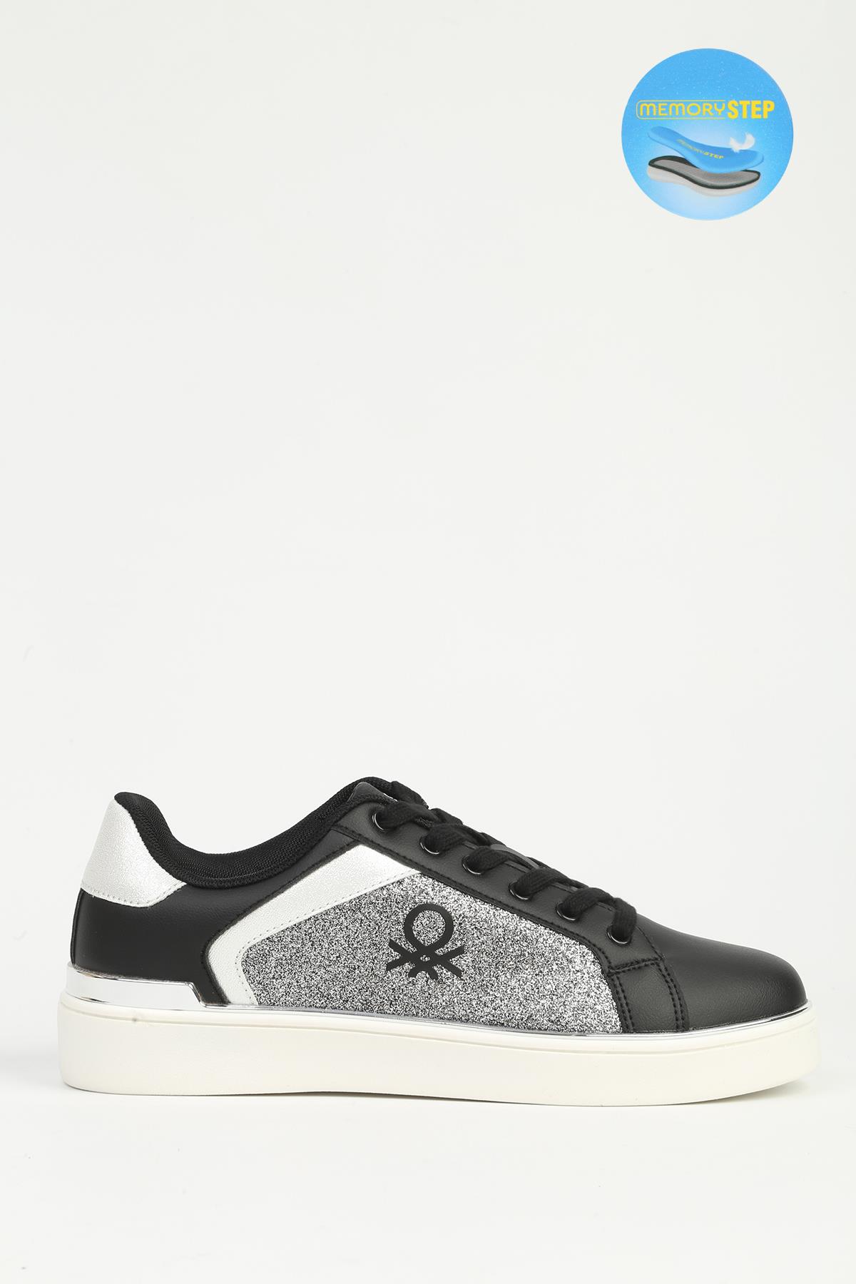 Kadın Siyah Beyaz Spor Ayakkabı İTHAL BNI-12123 - Görsel 2