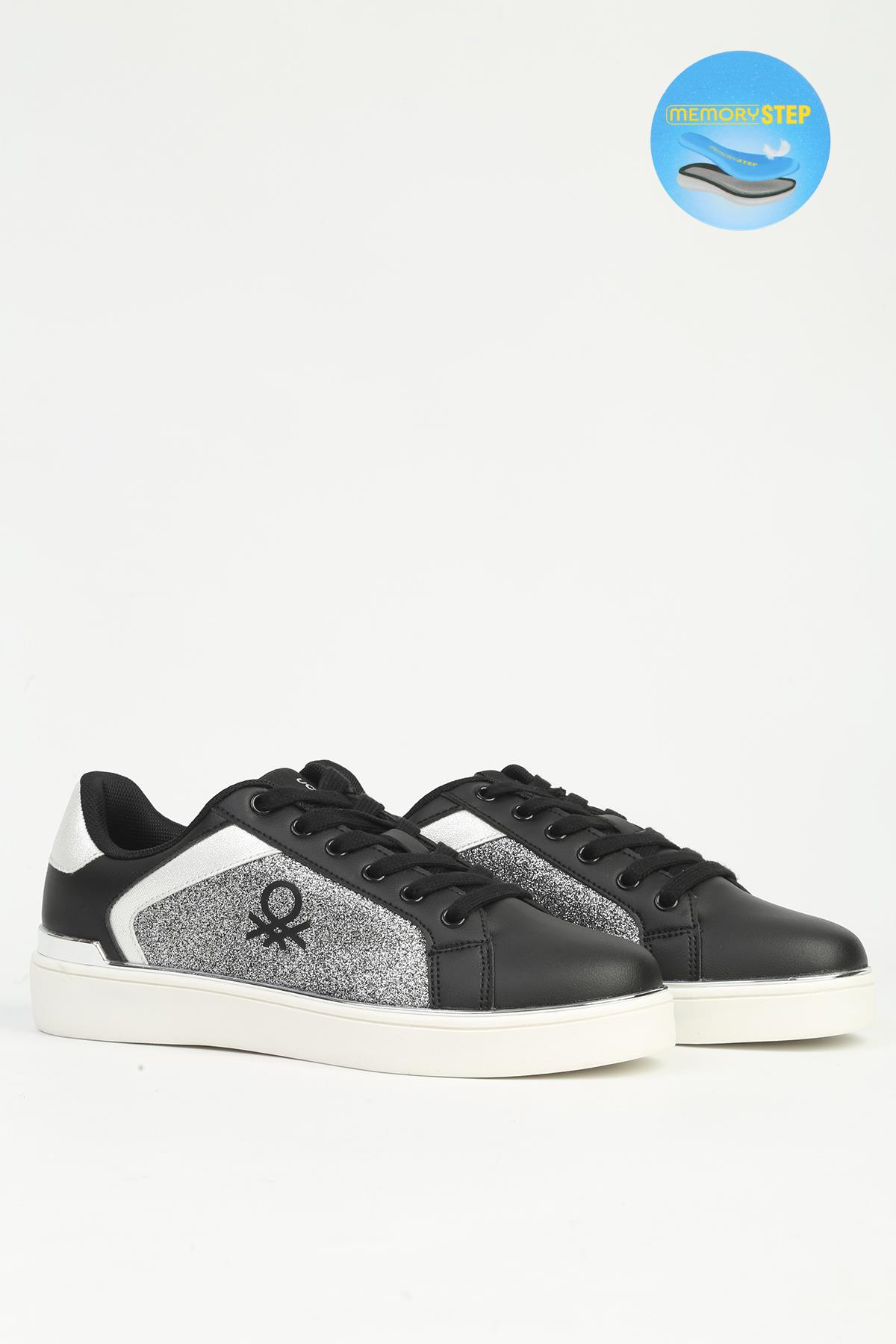 Kadın Siyah Beyaz Spor Ayakkabı İTHAL BNI-12123 - Görsel 3