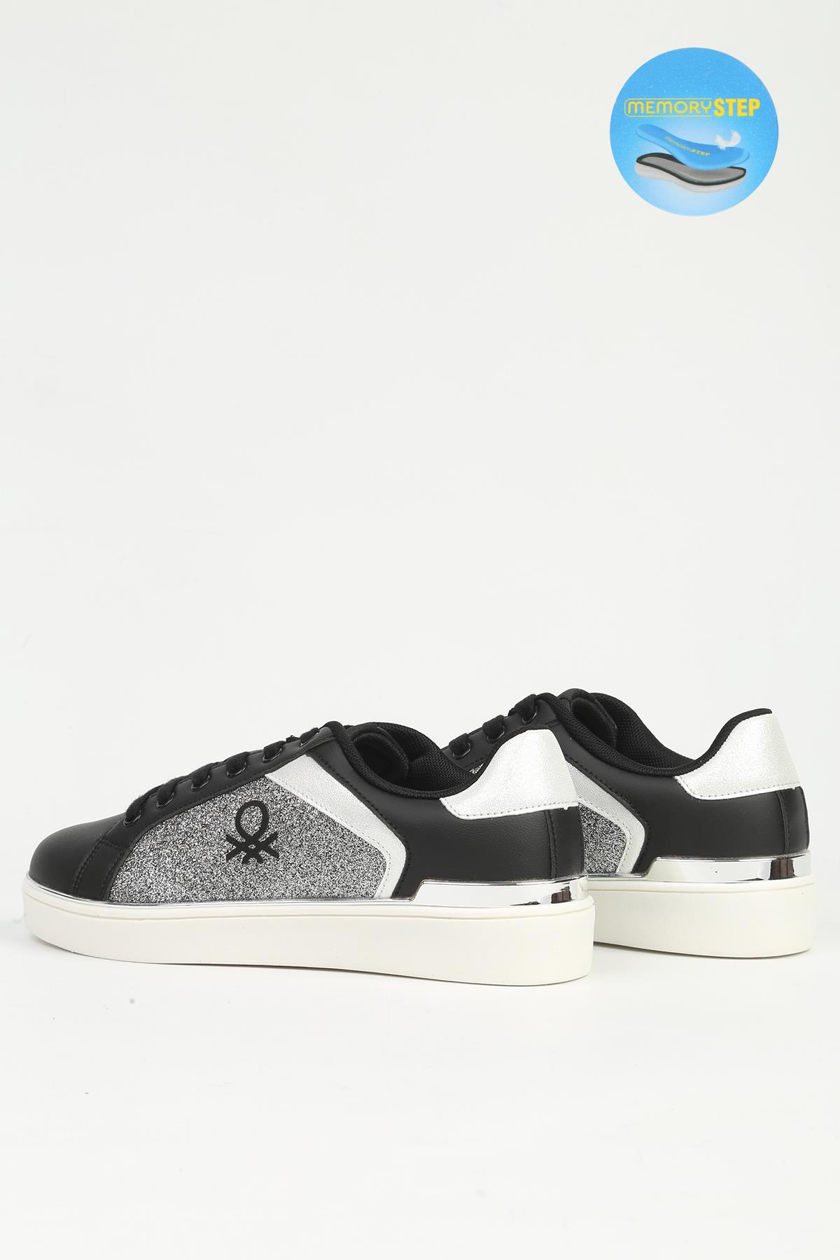 Kadın Siyah Beyaz Spor Ayakkabı İTHAL BNI-12123 - Görsel 4