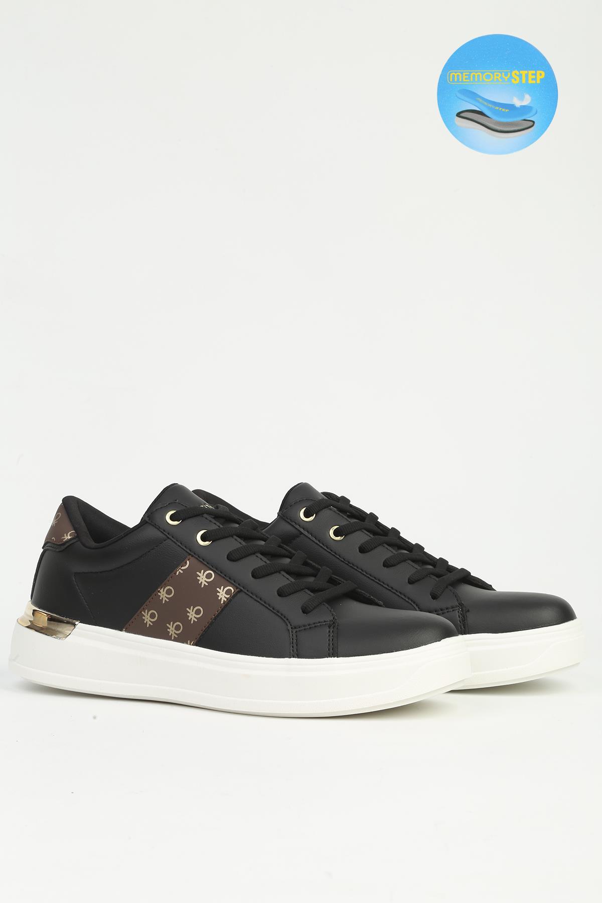 Kadın Siyah Beyaz Spor Ayakkabı İTHAL BNI-12132 - Görsel 3