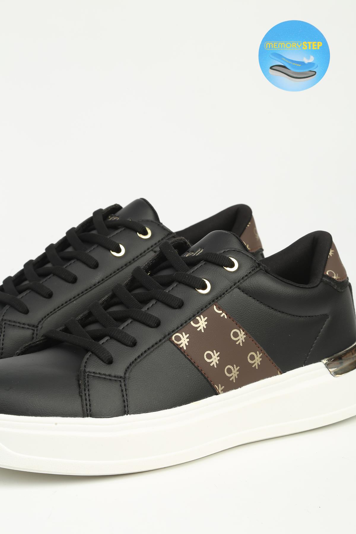 Kadın Siyah Beyaz Spor Ayakkabı İTHAL BNI-12132 - Görsel 5