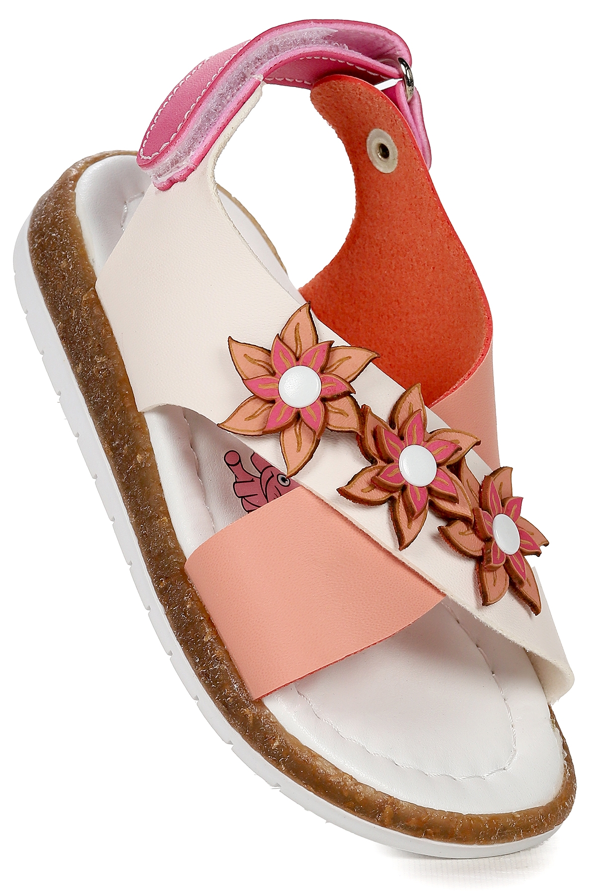 Kiko Kids Kiko Kids Günlük Kız Çocuk Bebe Sandalet Şb 22722440-49 Beyaz - Somon Sandalet & Terlik | Flo Beyaz - 2. görsel