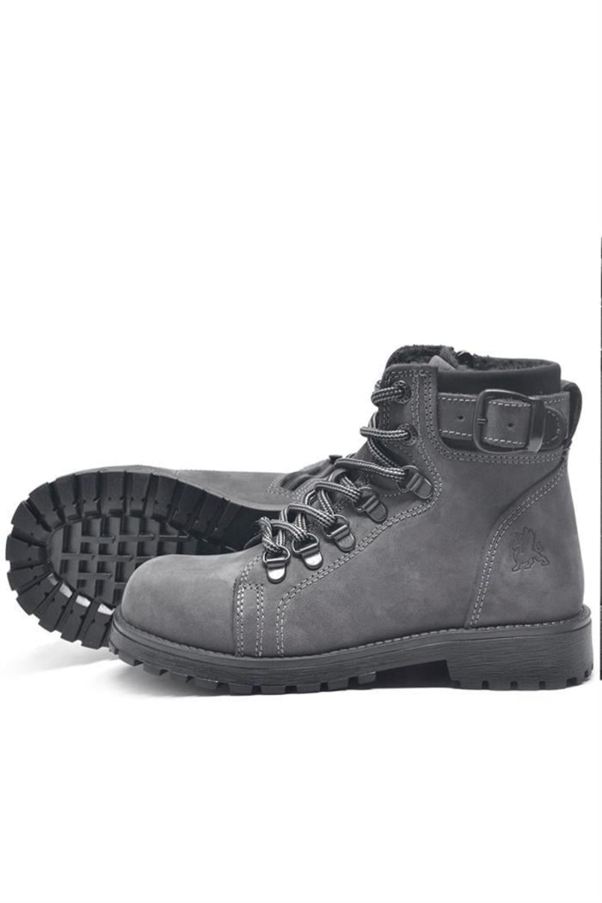 Griffon Hakiki Deri Fermuarlı Kışlık Unisex Çocuk Bot - Görsel 6