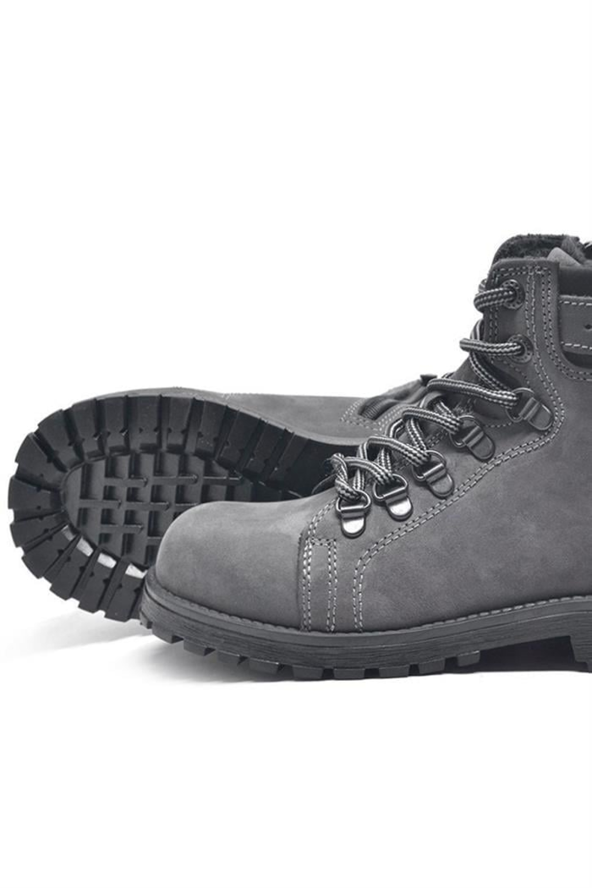 Griffon Hakiki Deri Fermuarlı Kışlık Unisex Çocuk Bot - Görsel 7