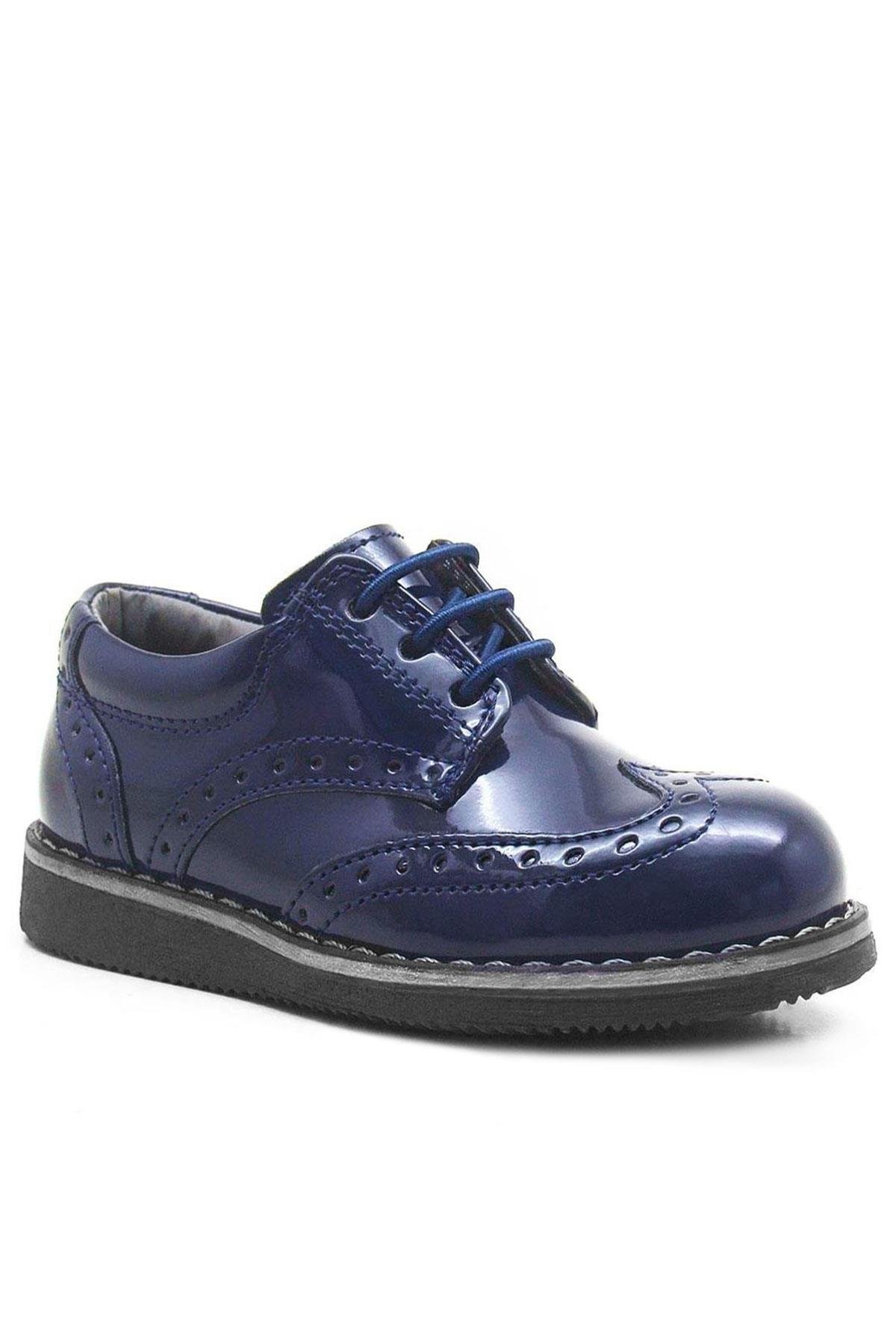 Hidra Lacivert Rugan Yüksek Tabanlı Erkek Bebek Ayakkabı - Görsel 3