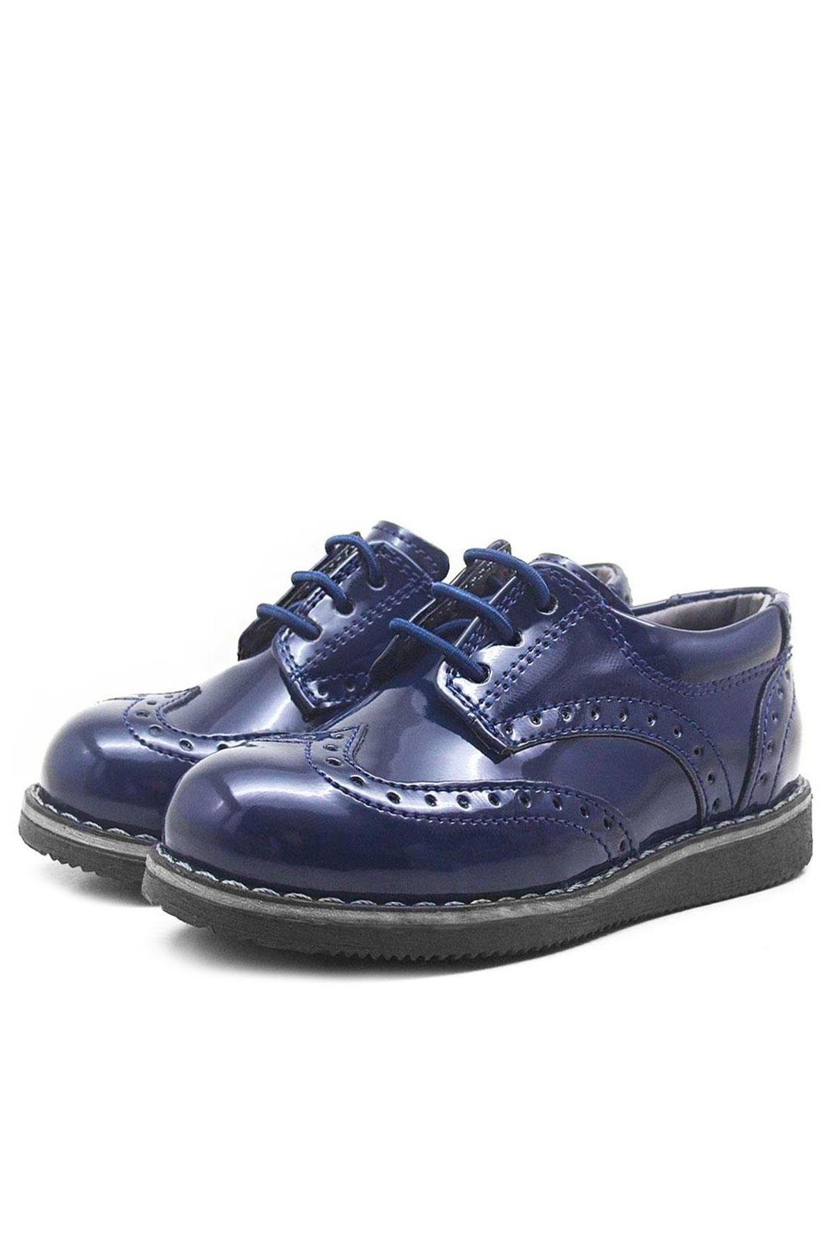 Hidra Lacivert Rugan Yüksek Tabanlı Erkek Bebek Ayakkabı - Görsel 5