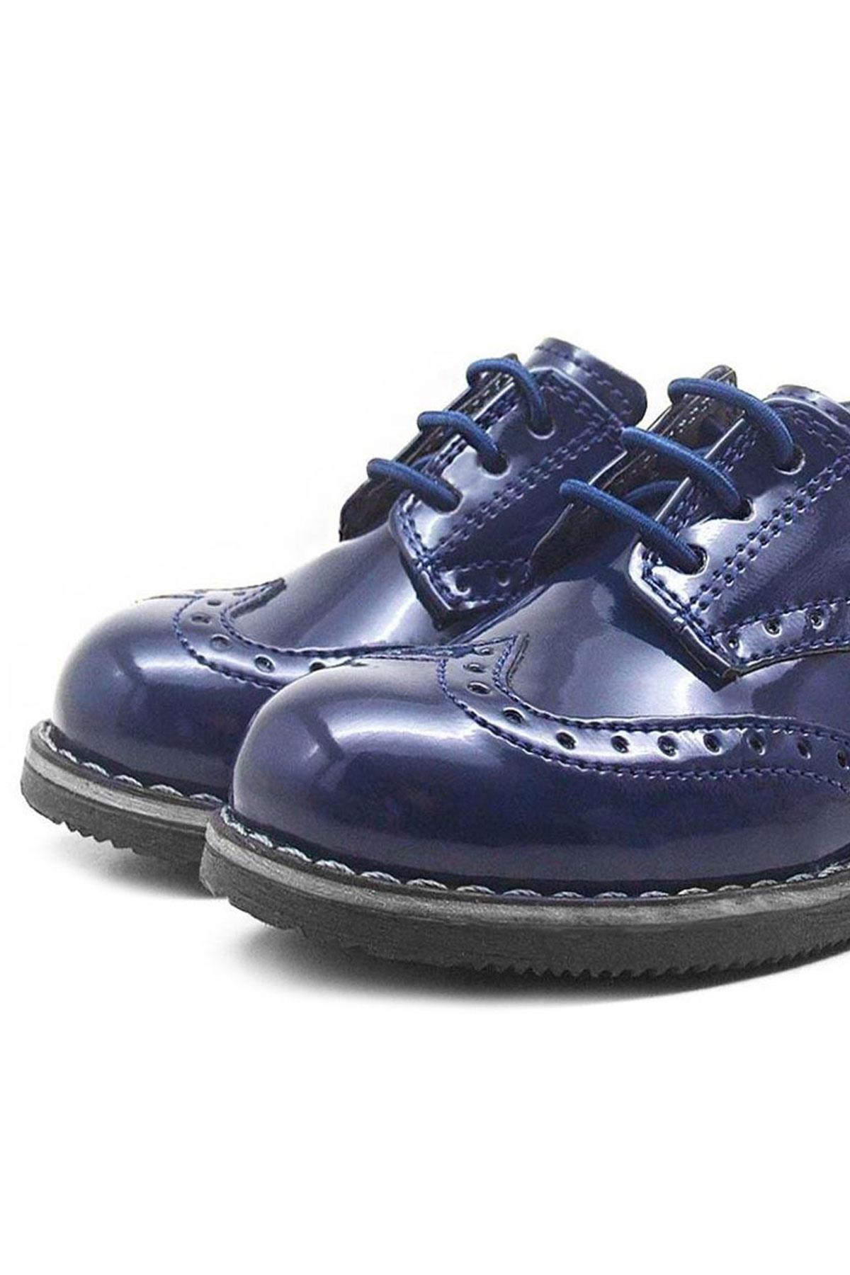 Hidra Lacivert Rugan Yüksek Tabanlı Erkek Bebek Ayakkabı - Görsel 7