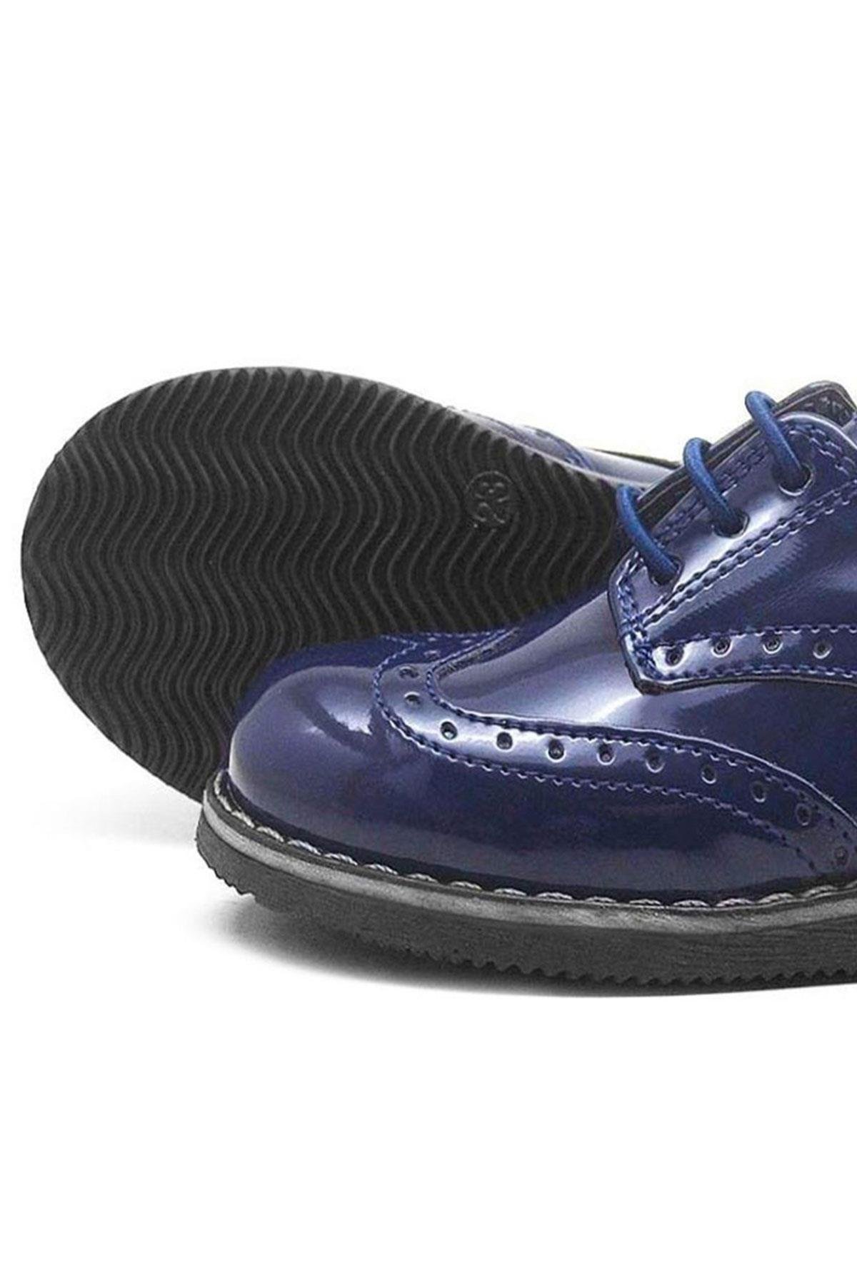 Hidra Lacivert Rugan Yüksek Tabanlı Erkek Bebek Ayakkabı - Görsel 8