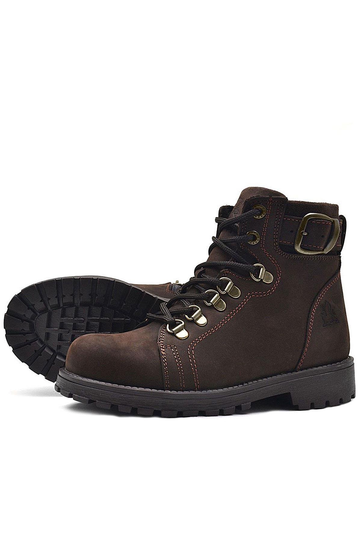 Griffon Hakiki Deri Fermuarlı Kışlık Çocuk Bot - Görsel 6