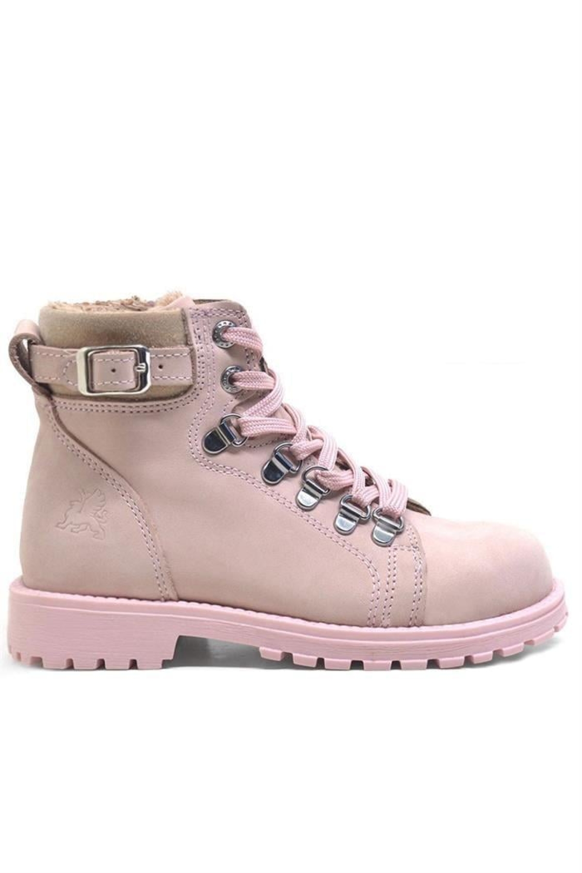 Griffon Hakiki Deri Pembe Fermuarlı Kışlık Kız Çocuk Bot - Görsel 3