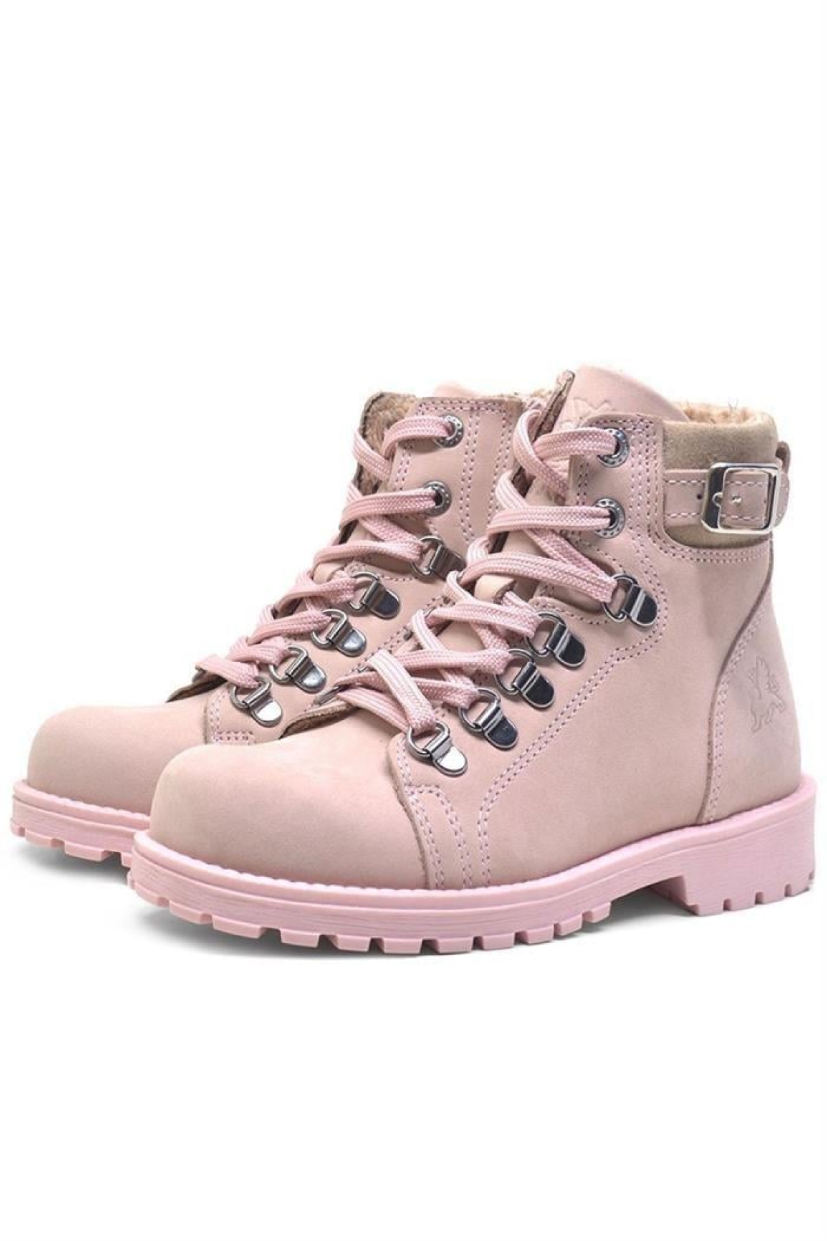 Griffon Hakiki Deri Pembe Fermuarlı Kışlık Kız Çocuk Bot - Görsel 5
