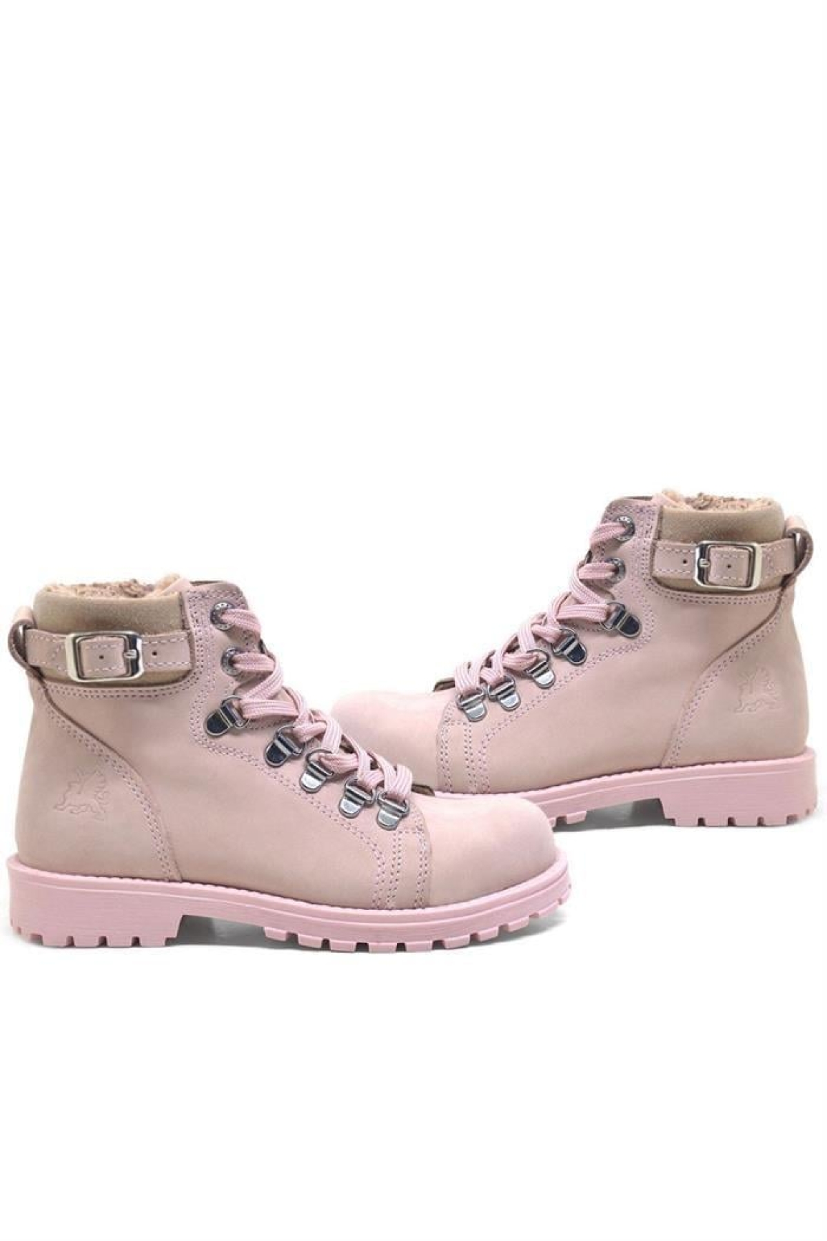 Griffon Hakiki Deri Pembe Fermuarlı Kışlık Kız Çocuk Bot - Görsel 8