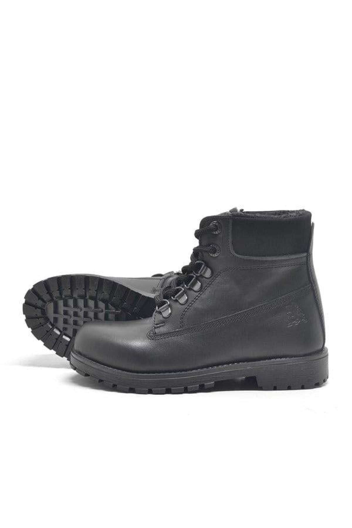 Hakiki Deri Siyah Fermuarlı Kışlık Çocuk Bot - Görsel 6