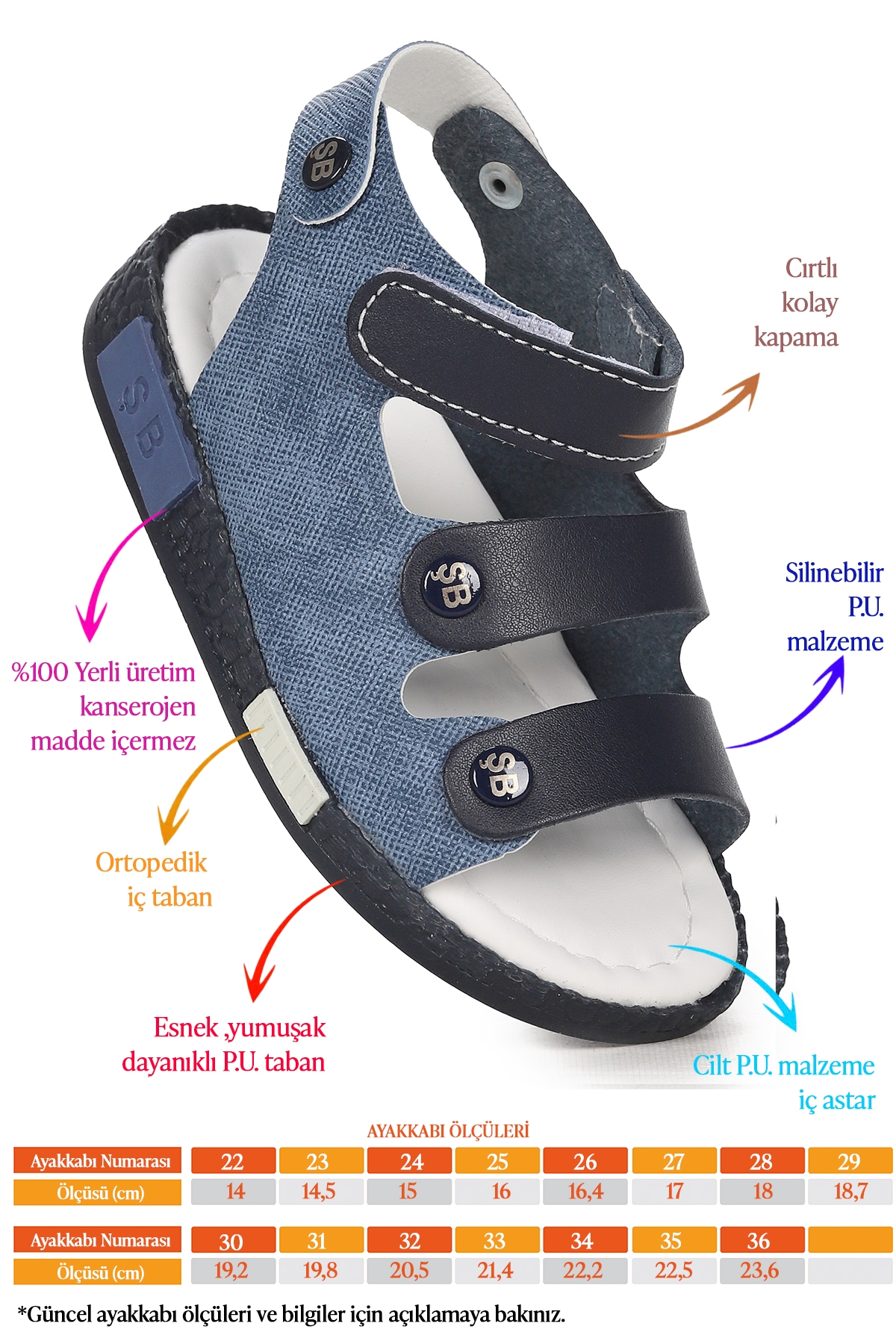 Erkek Çocuk Sandalet Şb 23502508-5816 Lacivert - Mavi - Görsel 3