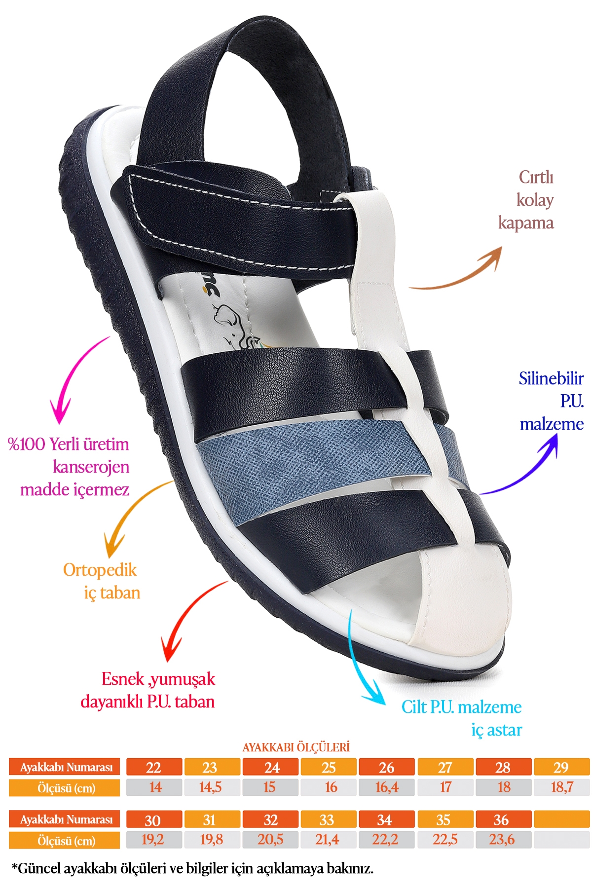 Erkek Çocuk Sandalet Şb 22479-287 Lacivert - Beyaz - Görsel 3