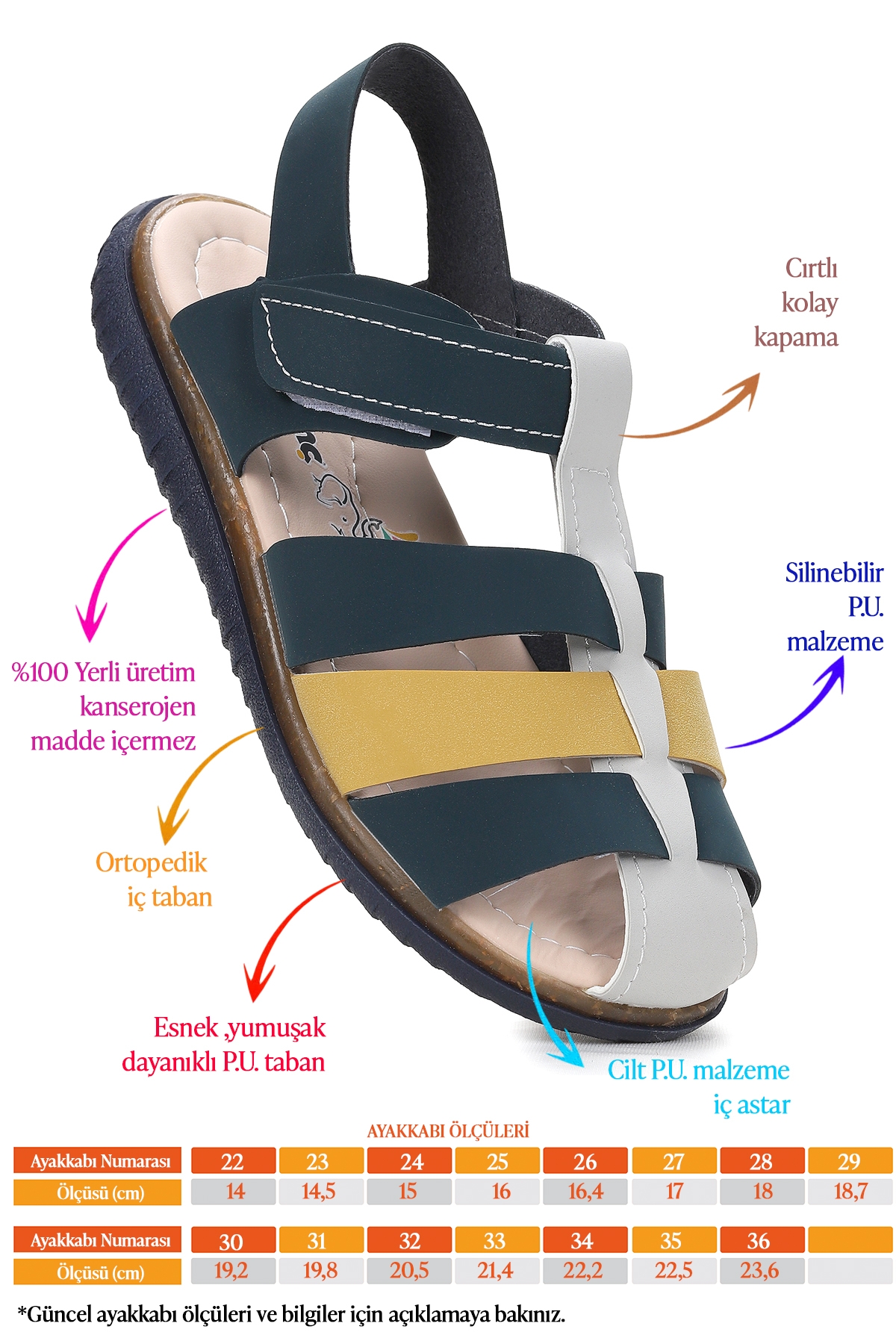 Erkek Çocuk Sandalet Şb 22479-287 Lacivert - Sarı - Görsel 3