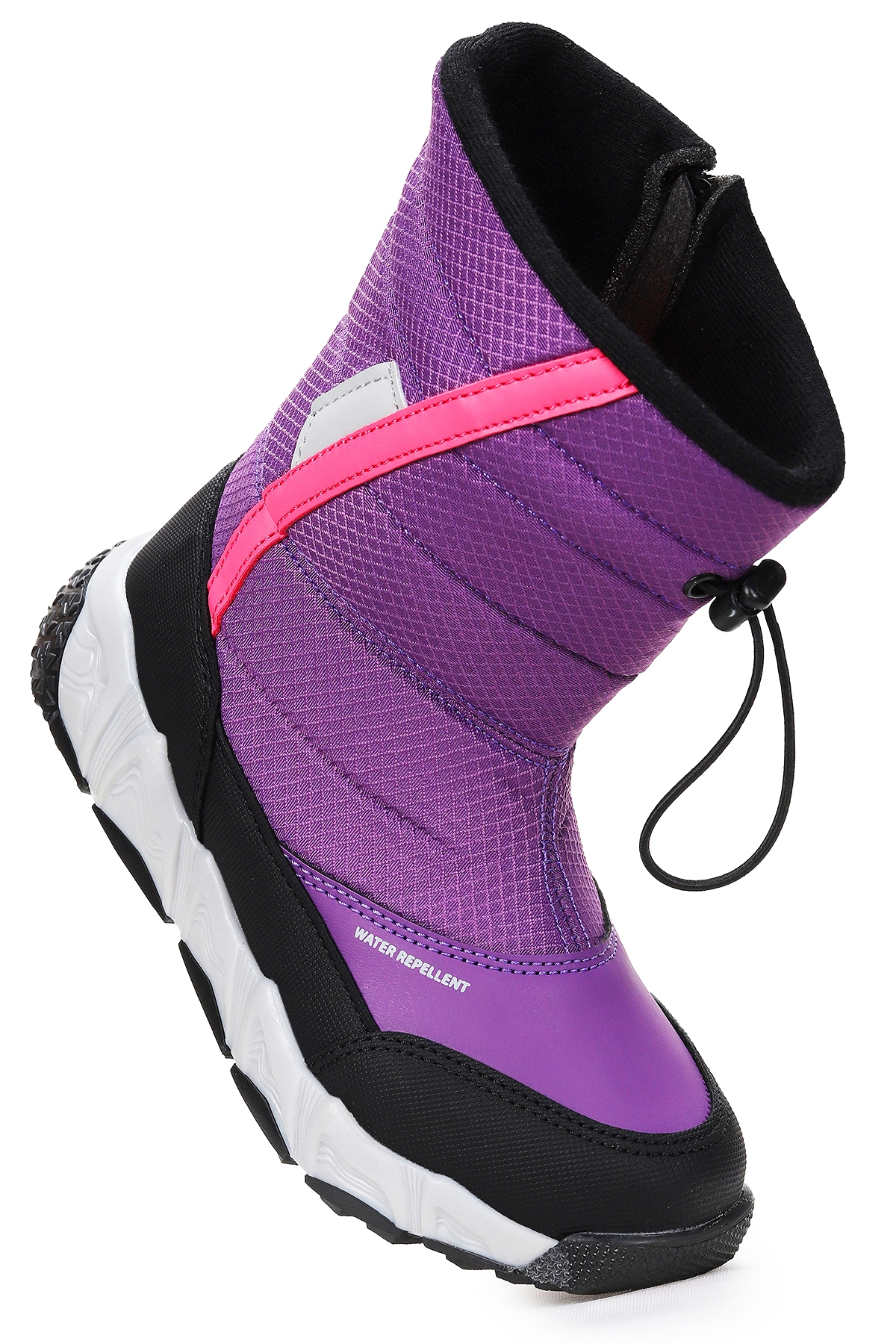 Molina Suya Dayanıklı Fermuarlı Kız Çocuk Kar Bot Ayakkabı Mor - Görsel 2