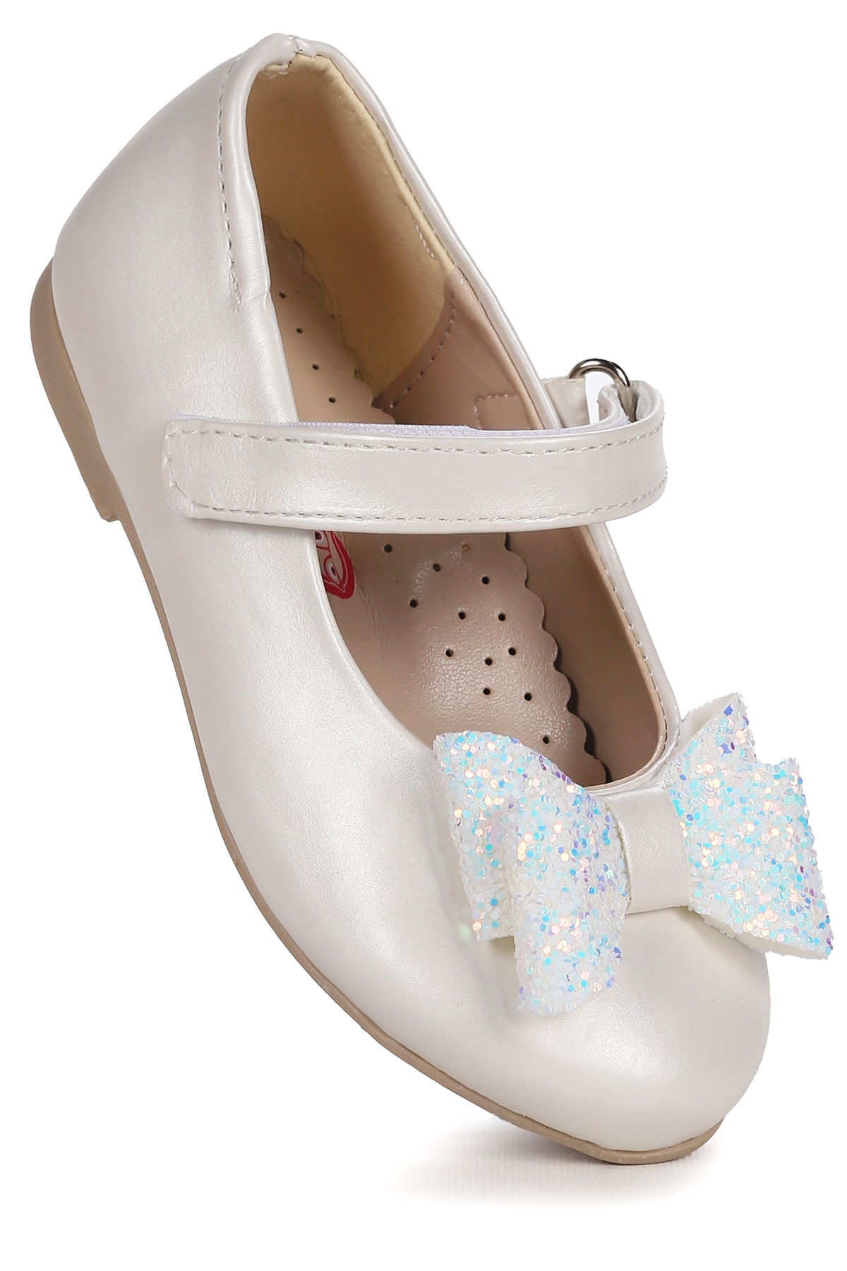 Babe Cilt Cırtlı Fiyonklu Kız Çocuk Babet Ayakkabı Sedef - Görsel 2