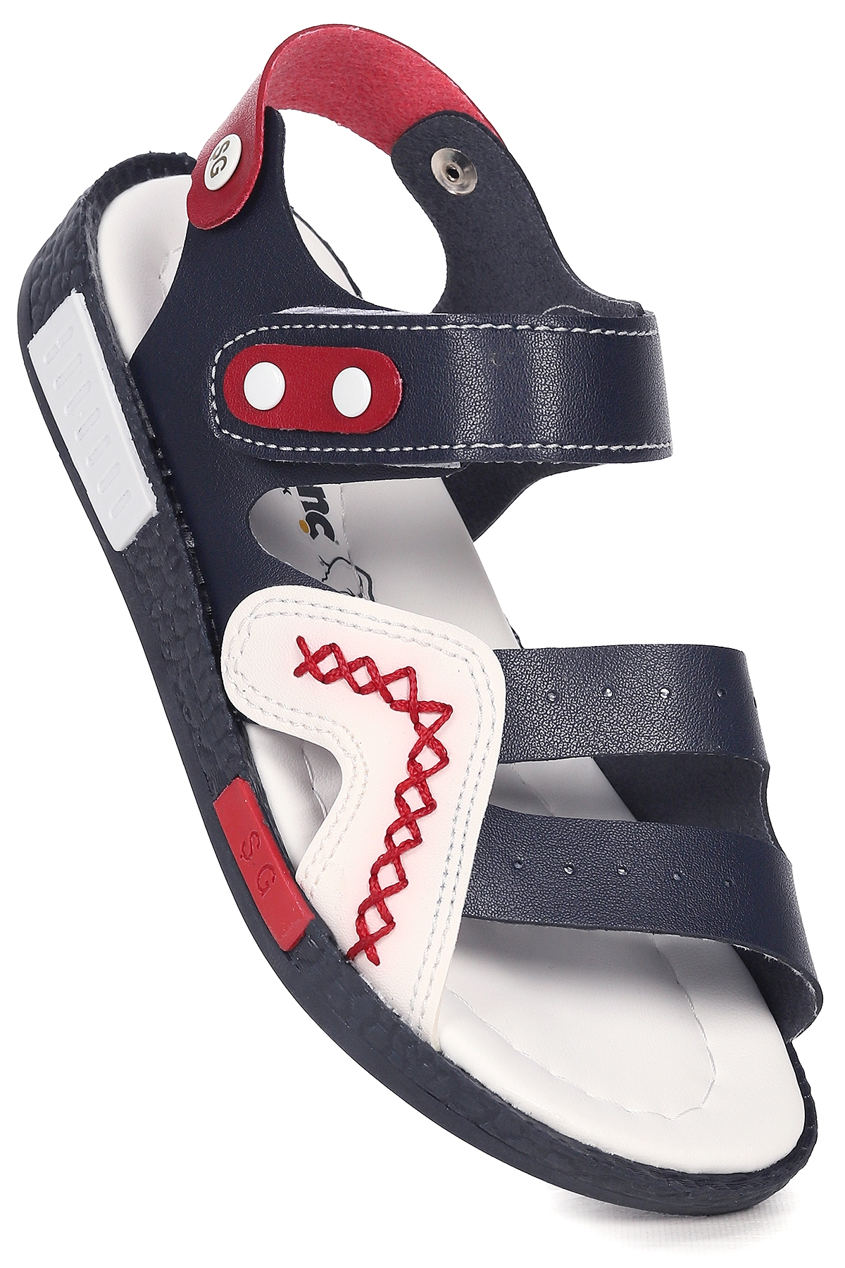Erkek Çocuk Sandalet Şb 2498-07 Lacivert Beyaz Kırmızı - Görsel 2