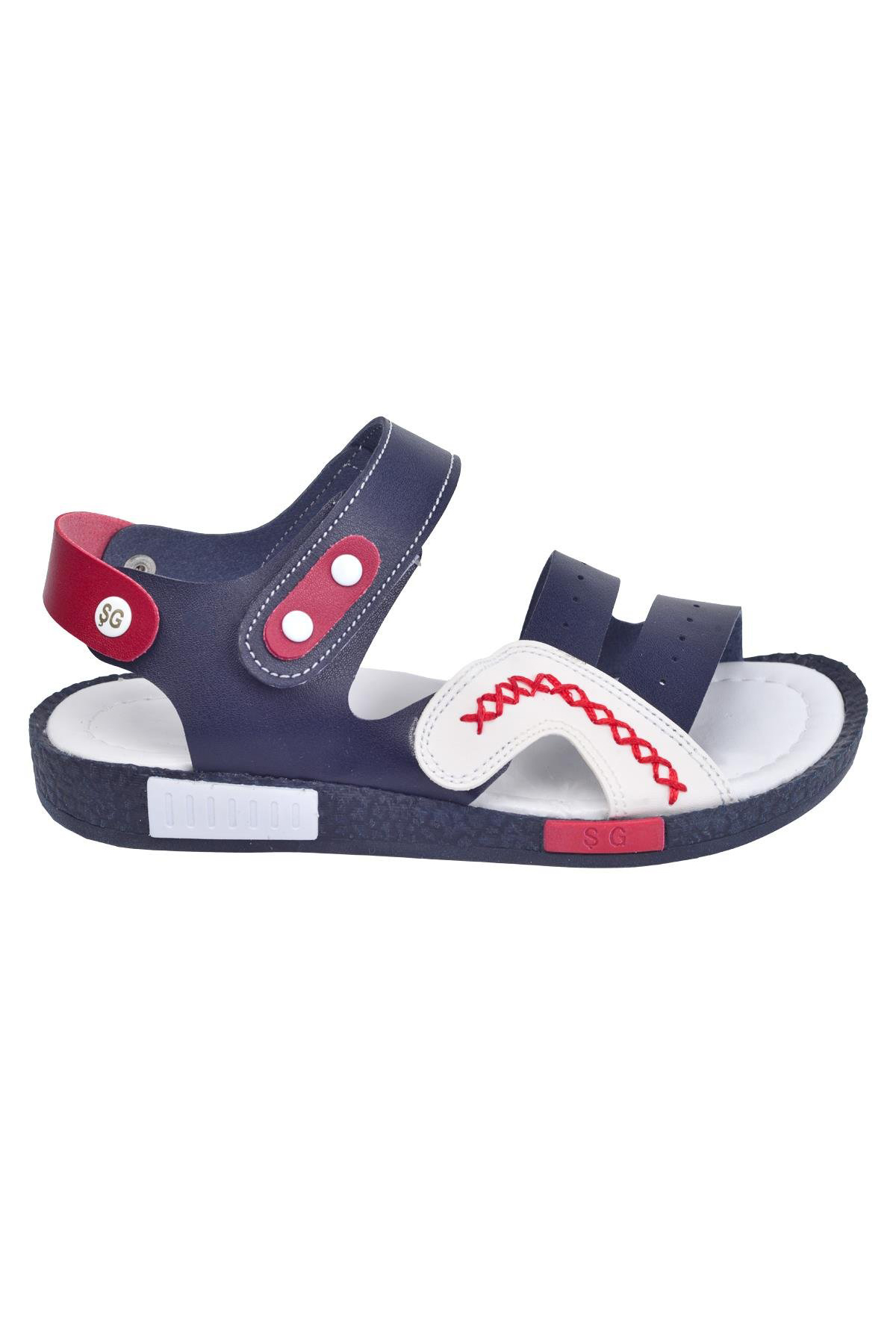 Erkek Çocuk Sandalet Şb 2498-07 Lacivert Beyaz Kırmızı - Görsel 5