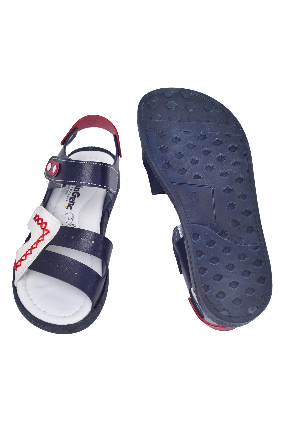 Erkek Çocuk Sandalet Şb 2498-07 Lacivert Beyaz Kırmızı - Görsel 6