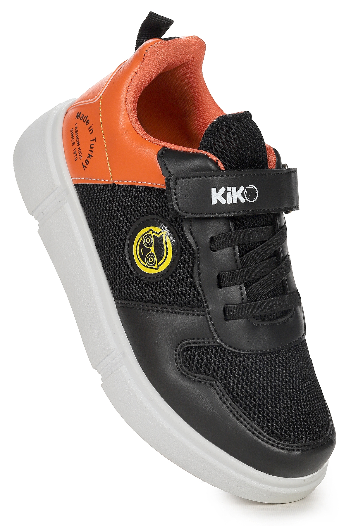 Nicce Cırtlı Fileli Erkek Çocuk Spor Ayakkabı Siyah - Portakal - Görsel 2