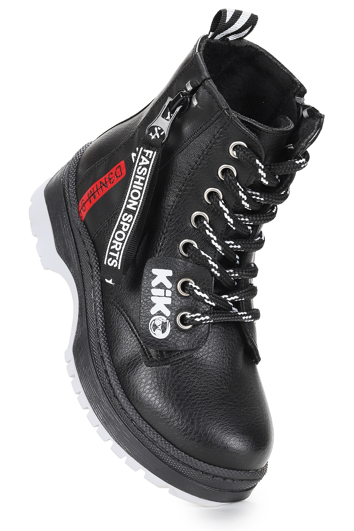 Fashion Cilt Fermuarlı Termo Taban Kız Çocuk Bot Siyah - Görsel 2