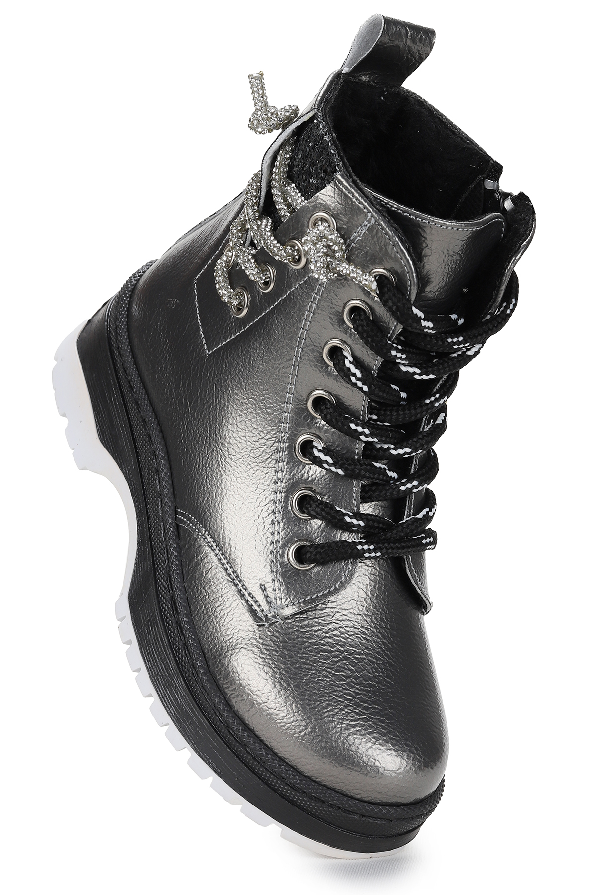 Capsule kırışık Taşlı Termo Taban Kız Çocuk Bot Platin - Görsel 2