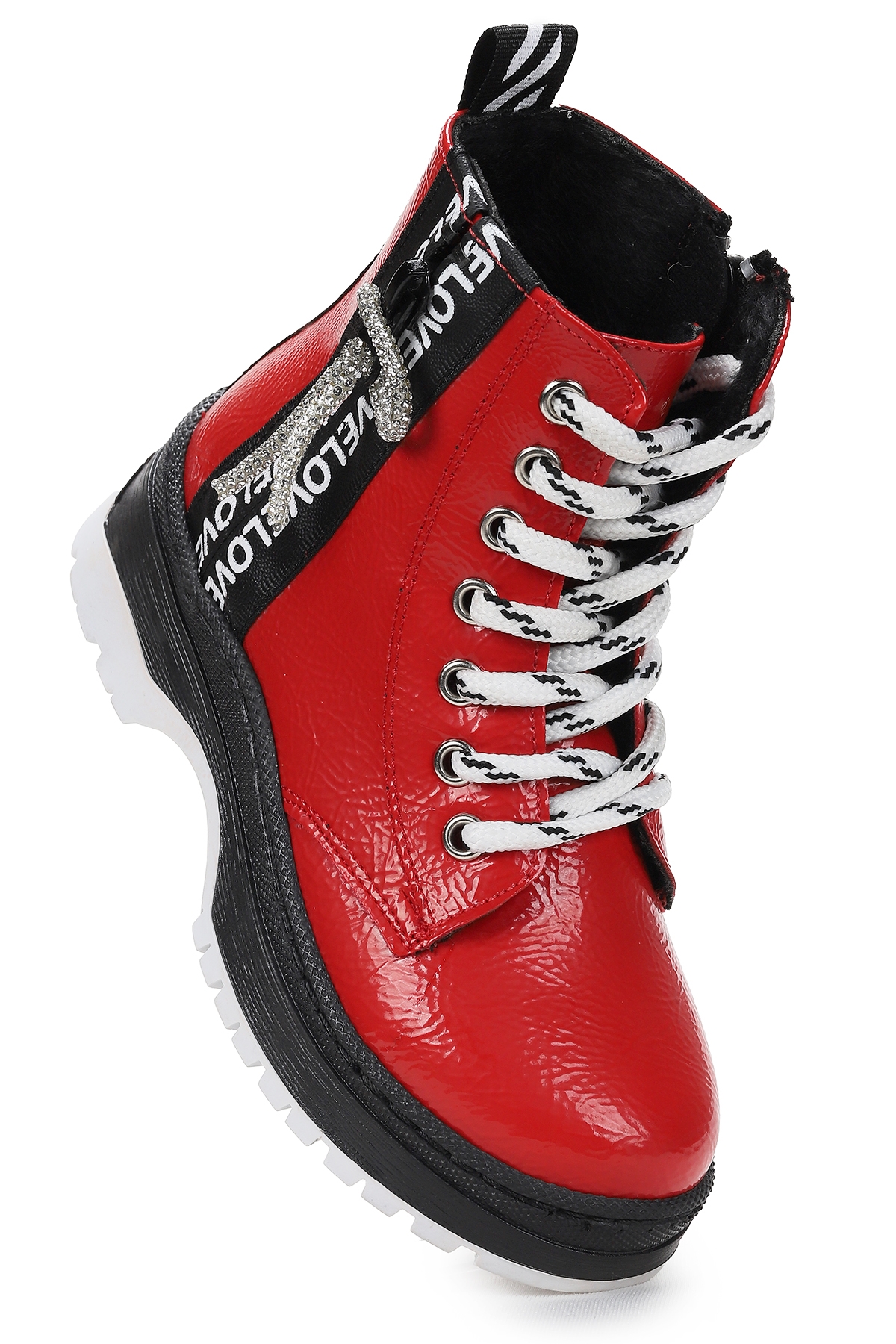 Love Çatlak Termo Taban Kız Çocuk Bot Kırmızı - Görsel 2