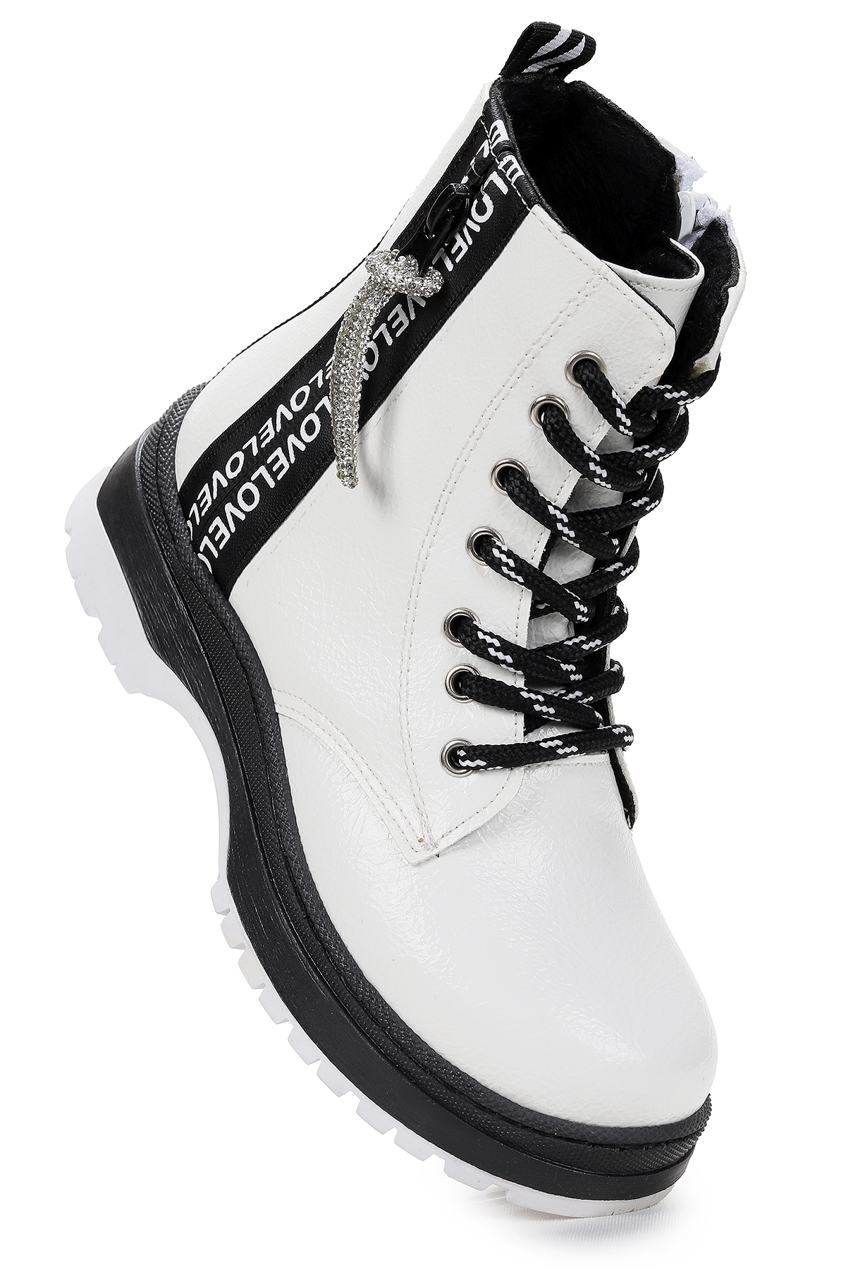 Love Çatlak Termo Taban Kız Çocuk Bot Beyaz - Görsel 2