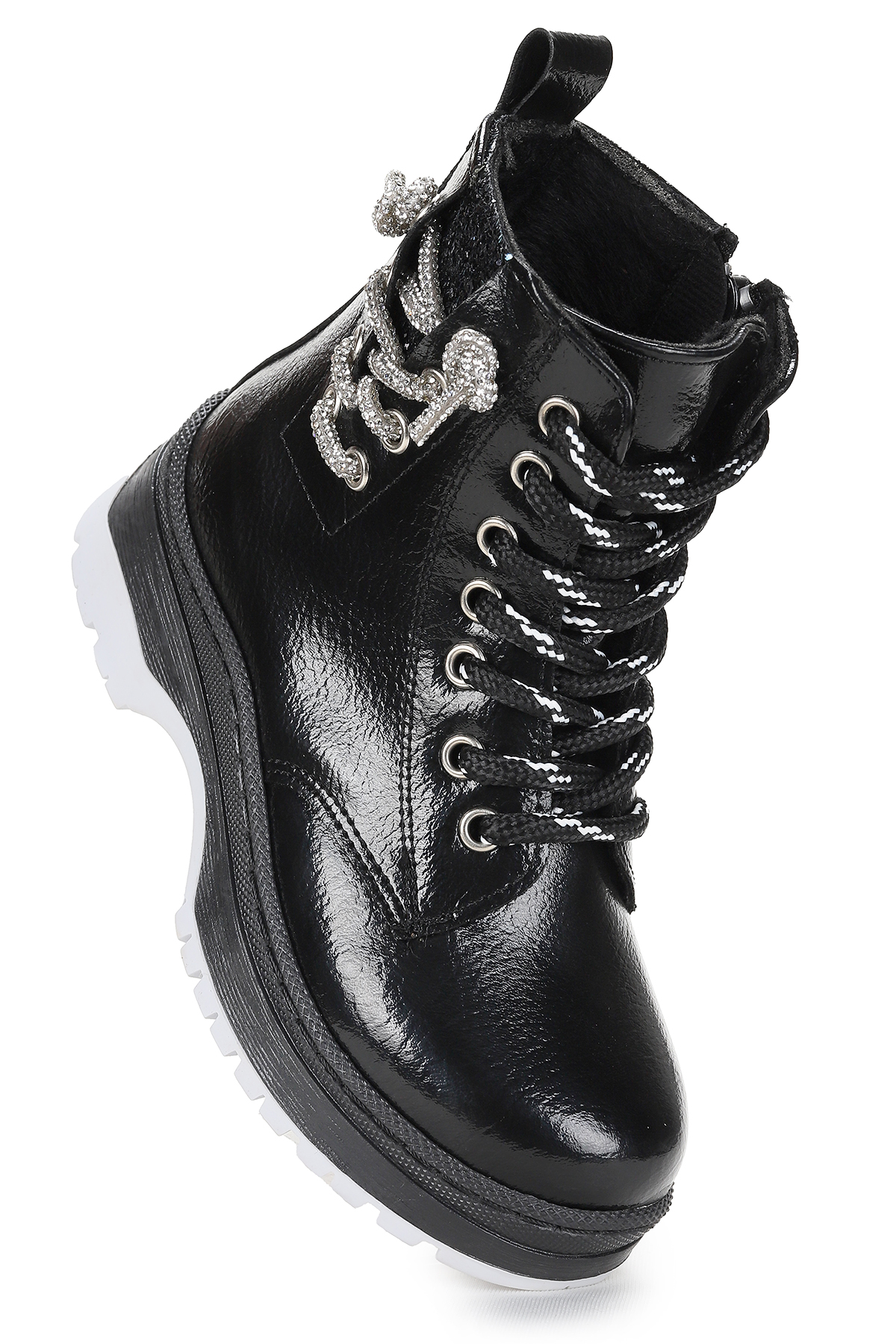 Capsule kırışık Taşlı Termo Taban Kız Çocuk Bot Siyah - Görsel 2