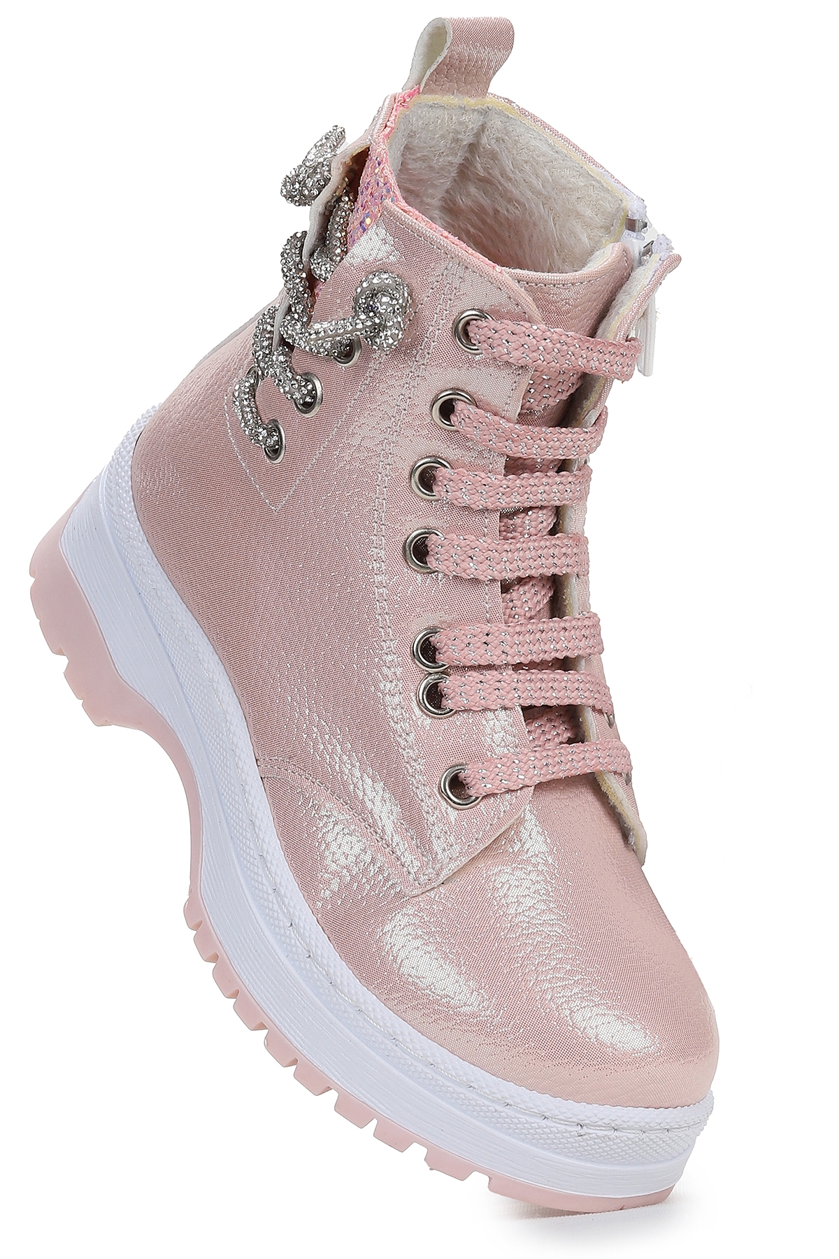 Capsule Vakko Taşlı Termo Taban Kız Çocuk Bot Pudra - Görsel 2