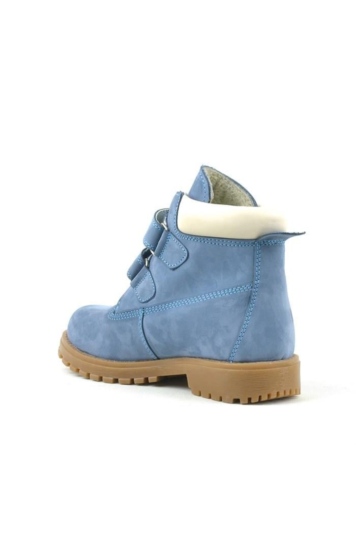 Neson Hakiki Deri Mavi Cırtlı Çocuk Bot - Görsel 5