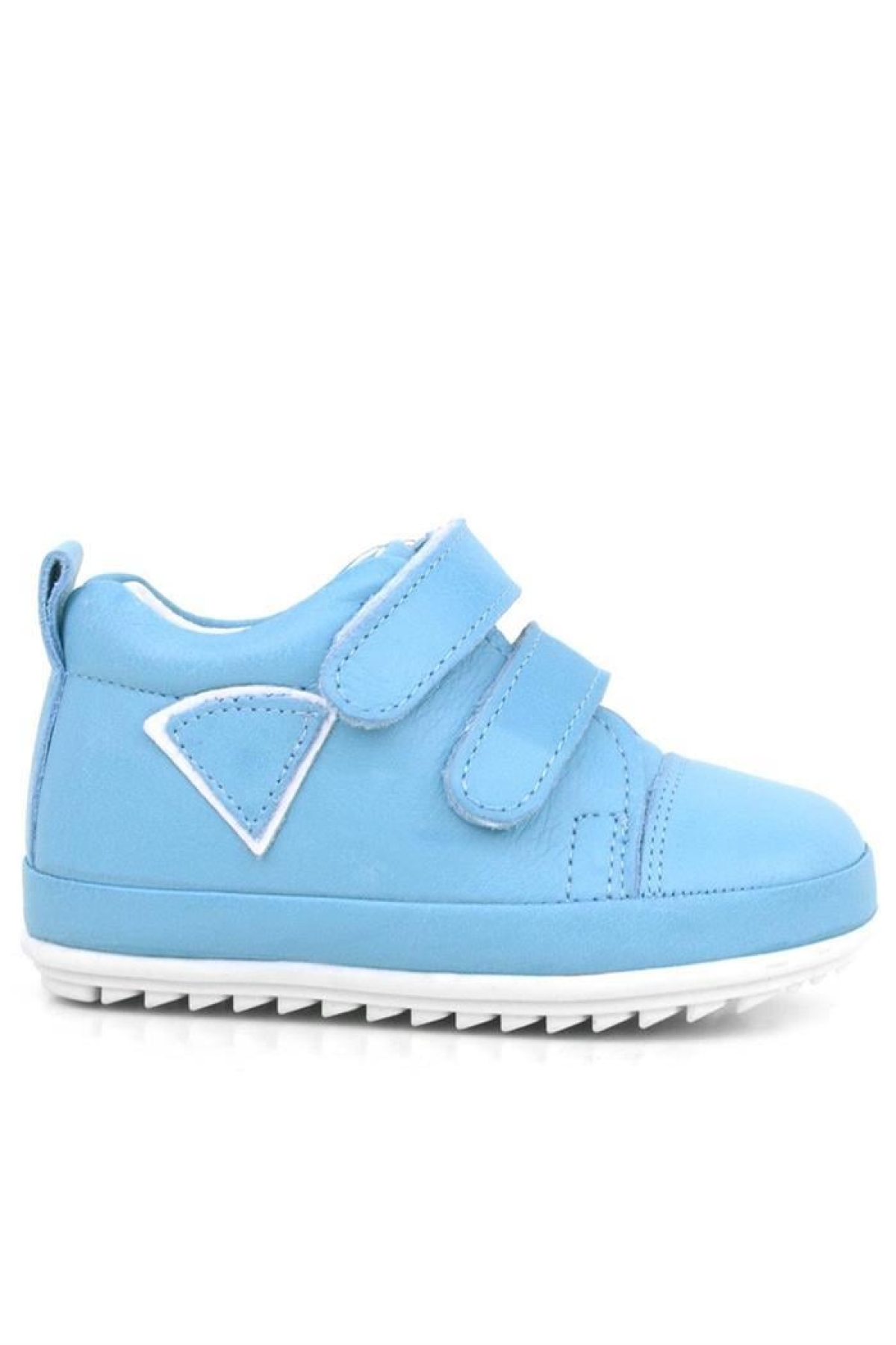 Scrat Hakiki Deri Mavi Beyaz İlk Adım Ayakkabı - Görsel 4