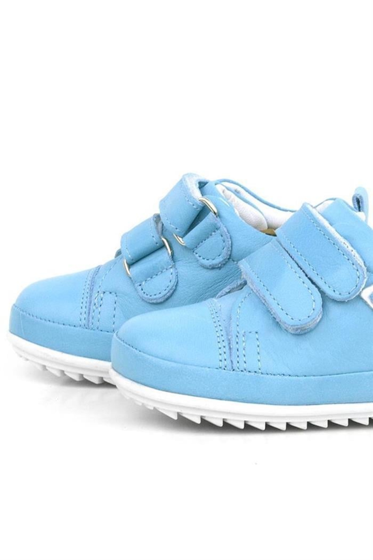 Scrat Hakiki Deri Mavi Beyaz İlk Adım Ayakkabı - Görsel 8