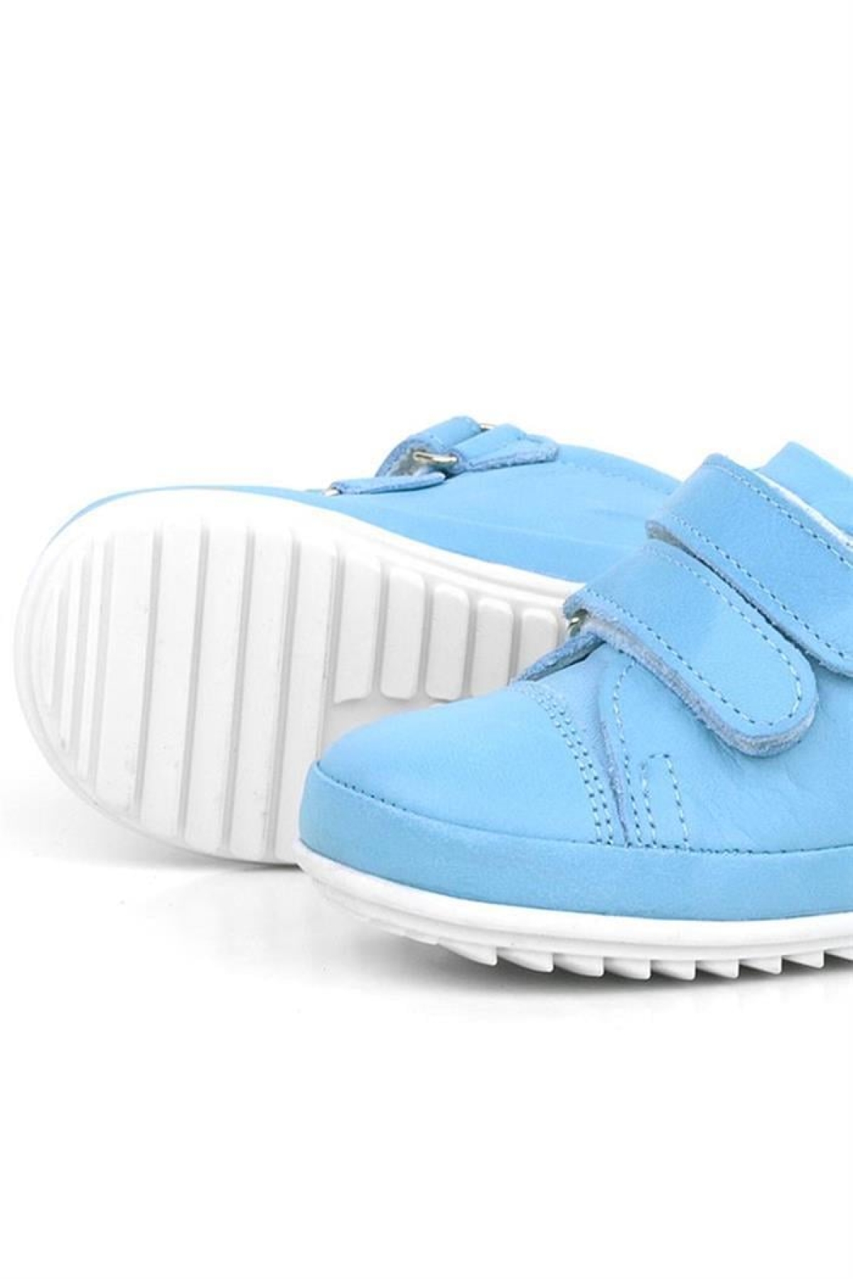 Scrat Hakiki Deri Mavi Beyaz İlk Adım Ayakkabı - Görsel 9