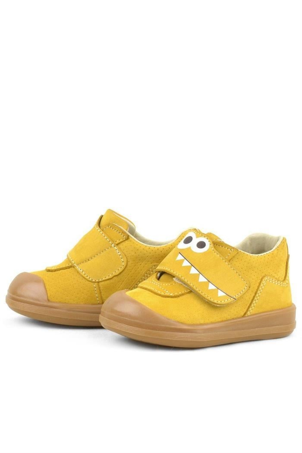 Dino Hakiki Deri Sarı Yüksek Bilekli Bebek Ayakkabı - Görsel 7