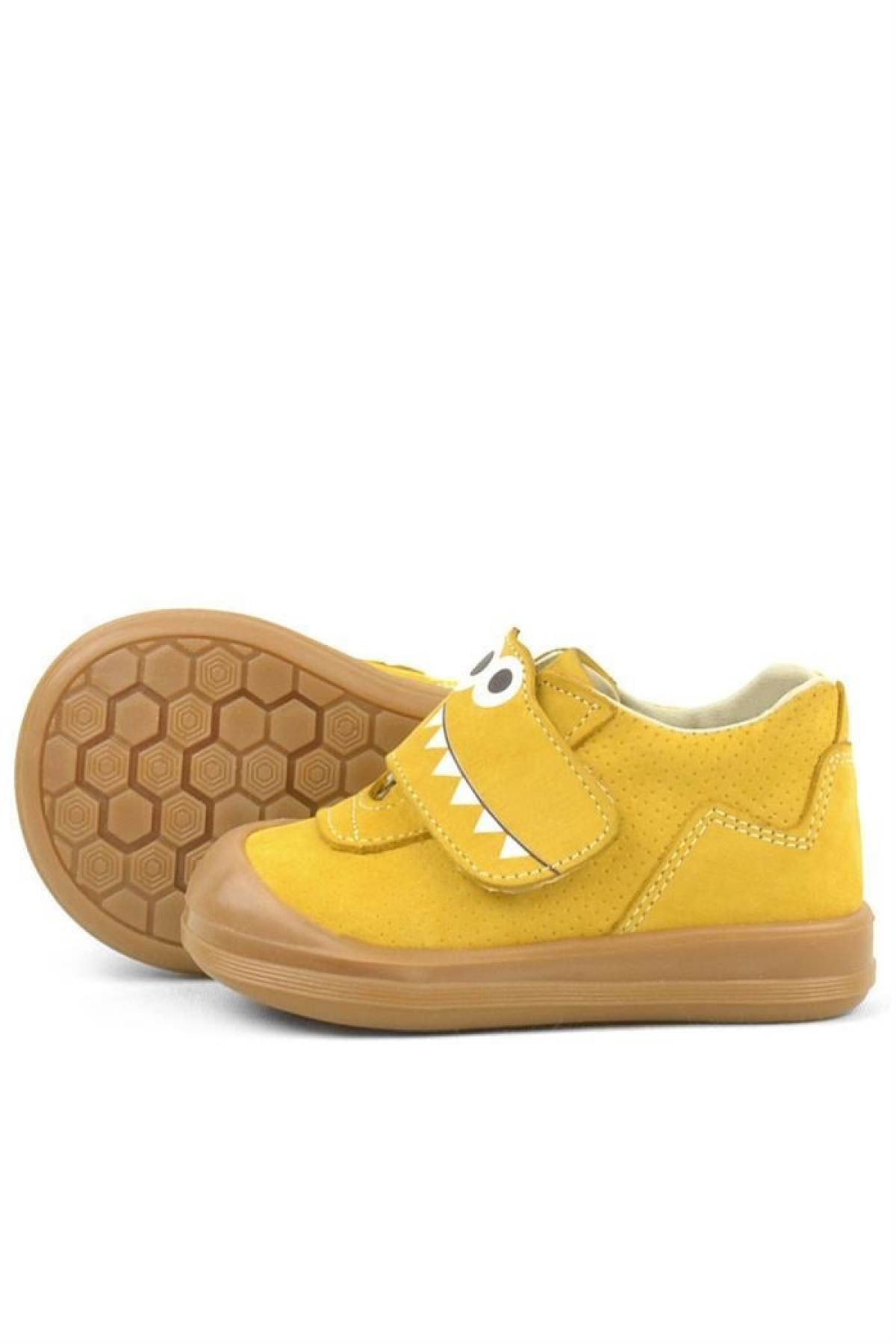 Dino Hakiki Deri Sarı Yüksek Bilekli Bebek Ayakkabı - Görsel 8