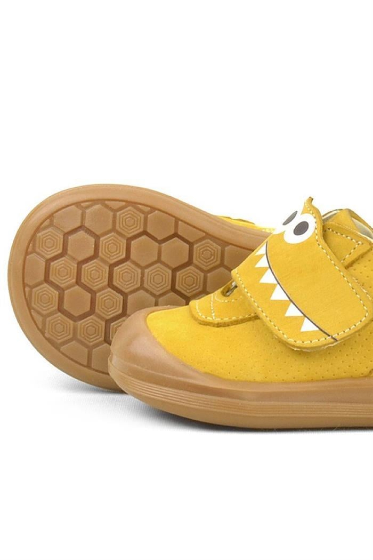 Dino Hakiki Deri Sarı Yüksek Bilekli Bebek Ayakkabı - Görsel 9
