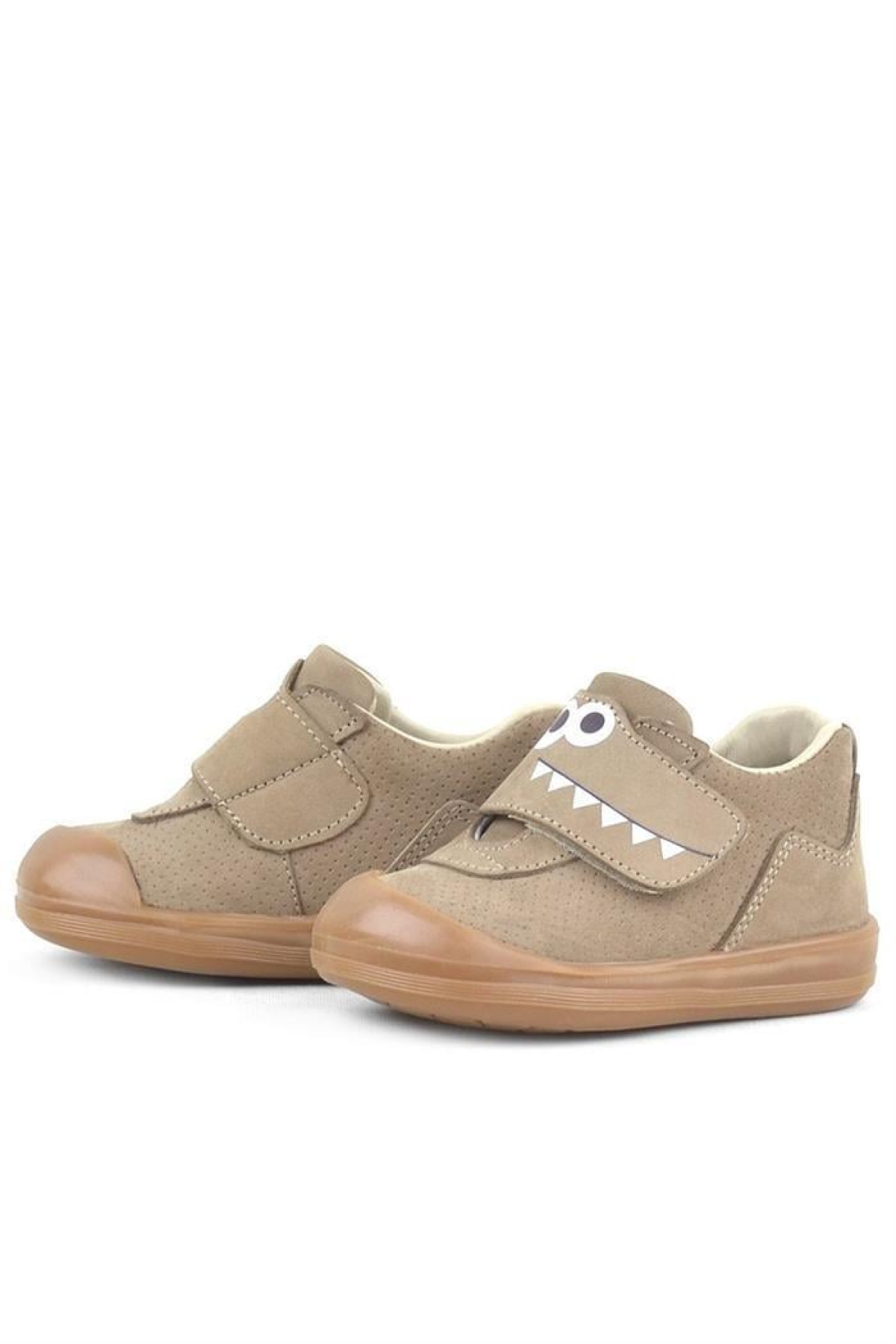 Dino Hakiki Deri Kum Rengi Yüksek Bilekli Bebek Ayakkabı - Görsel 7