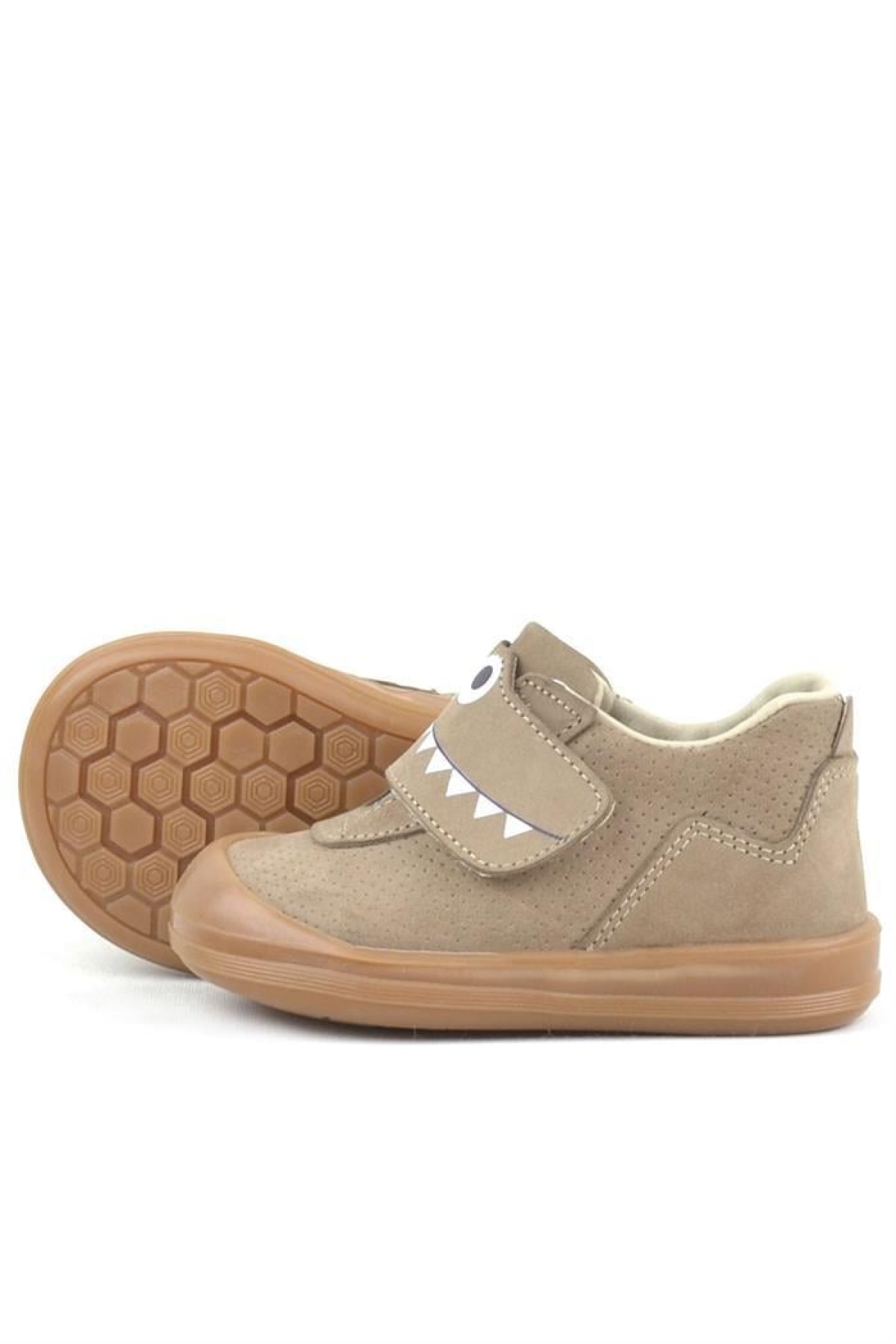 Dino Hakiki Deri Kum Rengi Yüksek Bilekli Bebek Ayakkabı - Görsel 8